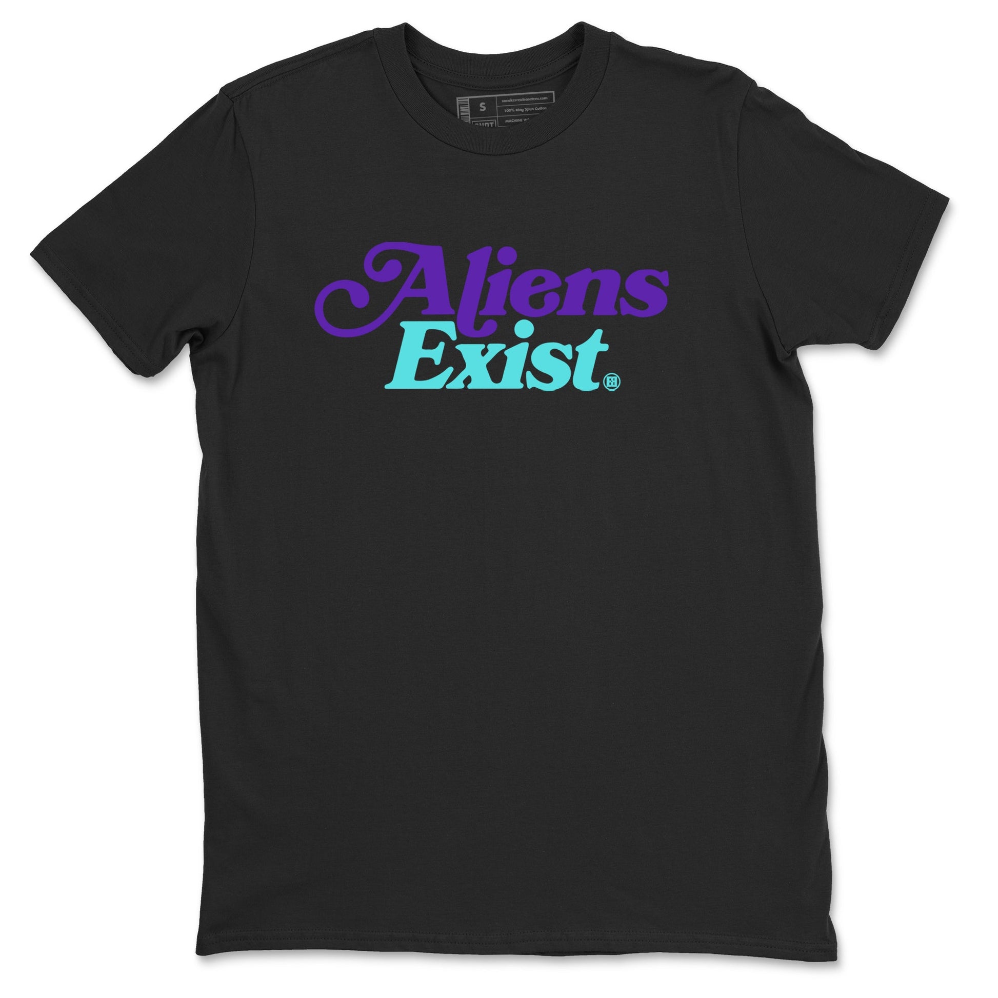 5s Grape shirts to match jordans Alien Exist best t shirts to wear with jordans AJ 5 OG Grape match shoes to clothes SNRT Sneaker Tees unisex cotton Black 2 shirts