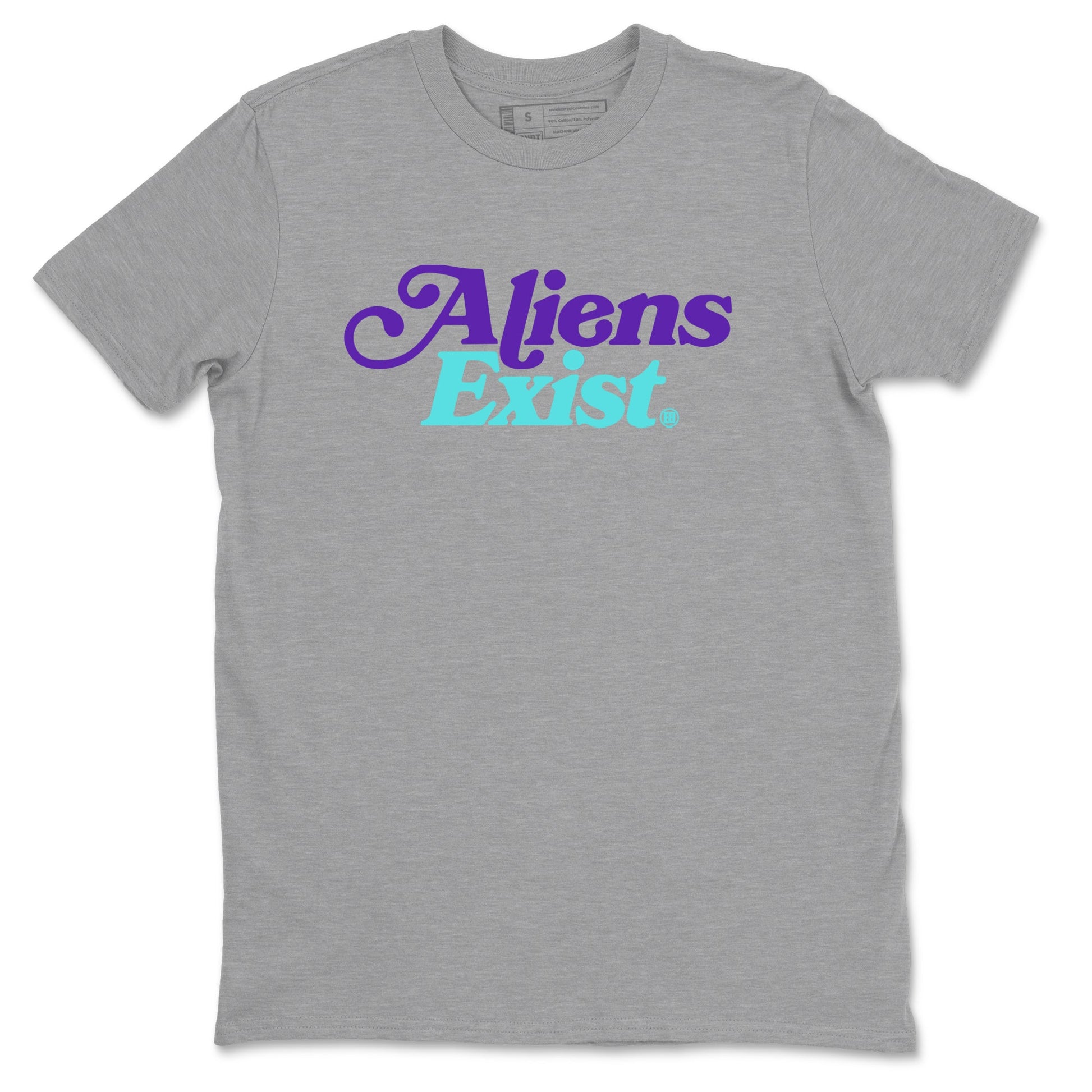 5s Grape shirts to match jordans Alien Exist best t shirts to wear with jordans AJ 5 OG Grape match shoes to clothes SNRT Sneaker Tees unisex cotton Heather Grey 2 shirts