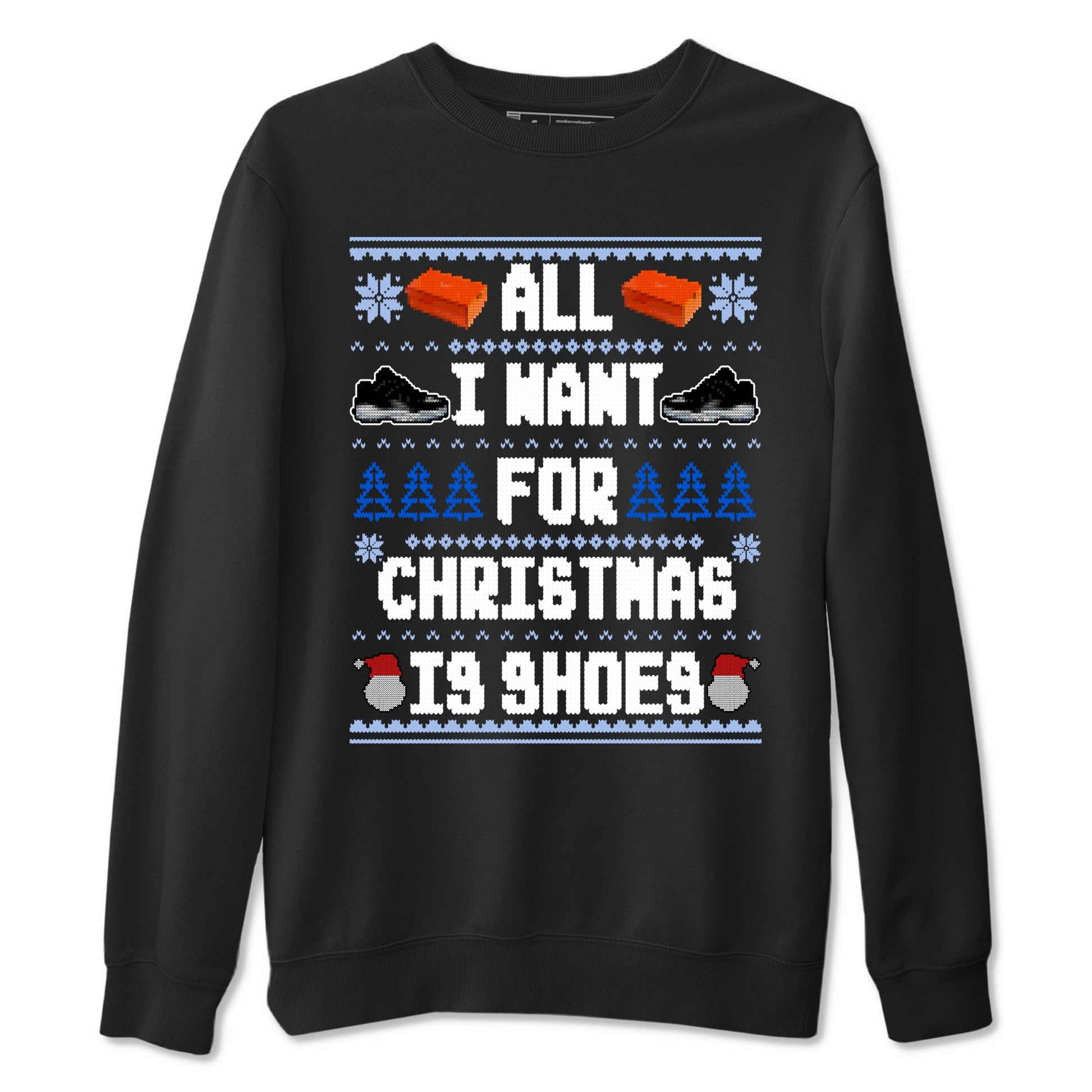 Jordan 11 Low Space Jam t shirts to match sneakers Special Christmas Shirts All I Want For Christmas Is Shoes sneaker match tees Air Jordan 11 Black and Varsity Royal sneaker match tee SNRT Sneaker Tees unisex cotton Black 2 shirts