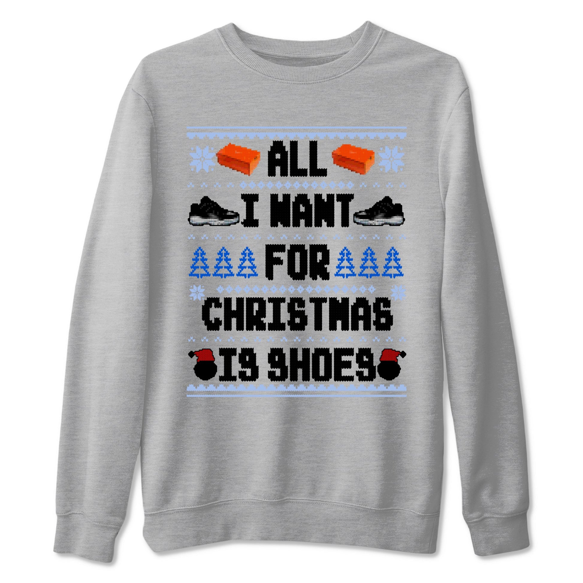 Jordan 11 Low Space Jam t shirts to match sneakers Special Christmas Shirts All I Want For Christmas Is Shoes sneaker match tees Air Jordan 11 Black and Varsity Royal sneaker match tee SNRT Sneaker Tees unisex cotton Heather Grey 2 shirts