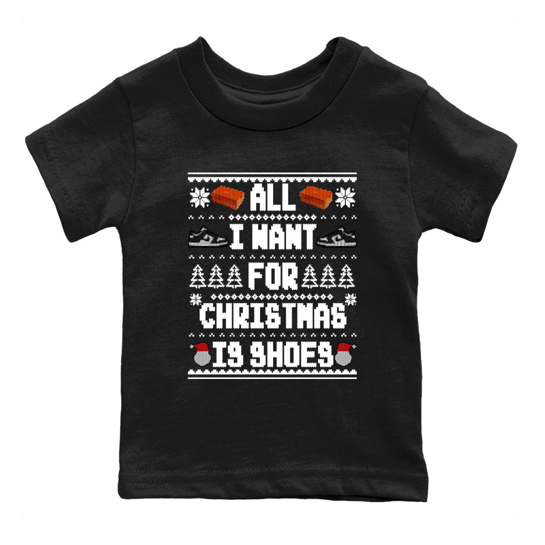 Nike Dunk Panda t shirts to match sneakers Special Christmas Shirts All I Want For Christmas Is Shoes sneaker match tees Dunk Panda sneaker match tee SNRT Sneaker Tees Youth Baby Black 2 tee