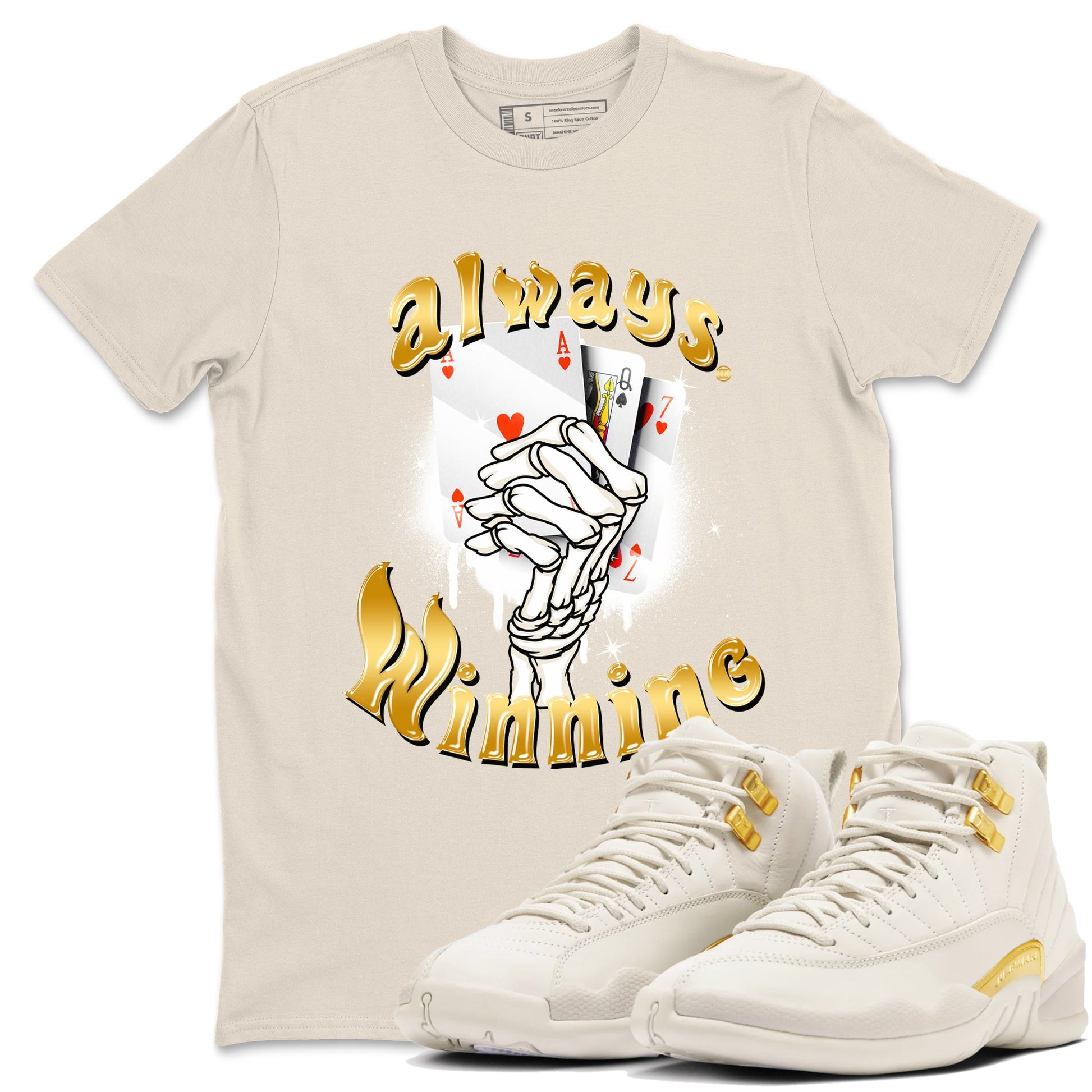 12s Phantom shirts to match jordans Always Winning sneaker match tees Air Jordan 12 WMNS Phantom match shoes to clothes SNRT Sneaker Tees unisex cotton Natural 1 shirts