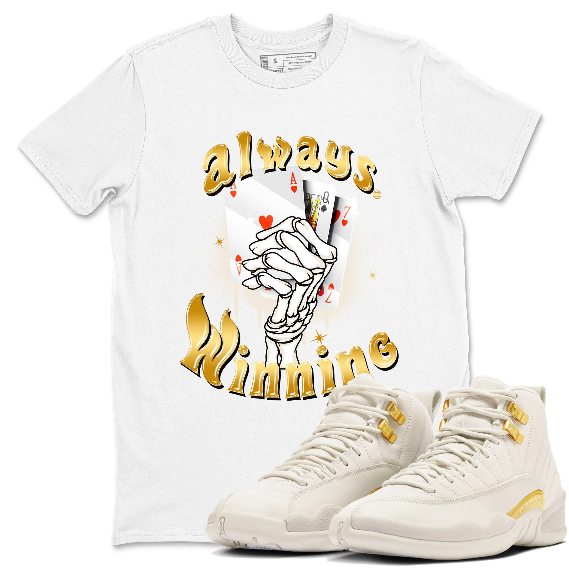 12s Phantom shirts to match jordans Always Winning sneaker match tees Air Jordan 12 WMNS Phantom match shoes to clothes SNRT Sneaker Tees unisex cotton White 1 shirts