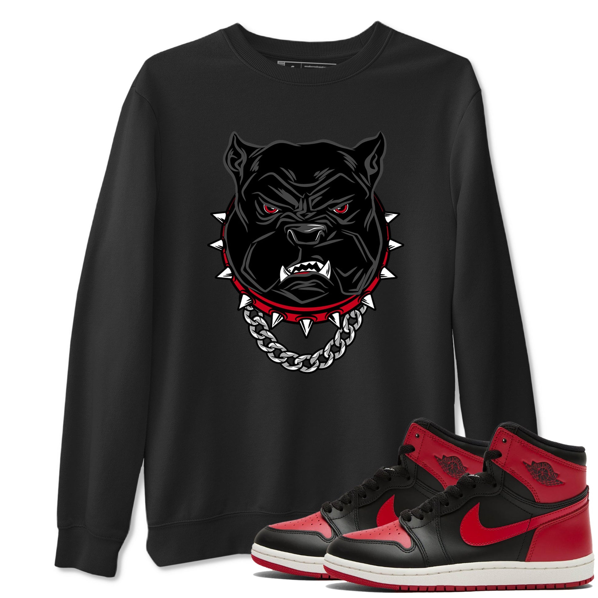 Jordan 1 High '85 "Bred" Graphic shirts Angry Bulldog shirts Air Jordan 1 '85 Bred best t-shirts to wear with jordans SNRT Sneaker Tees unisex cotton Black 1 shirts