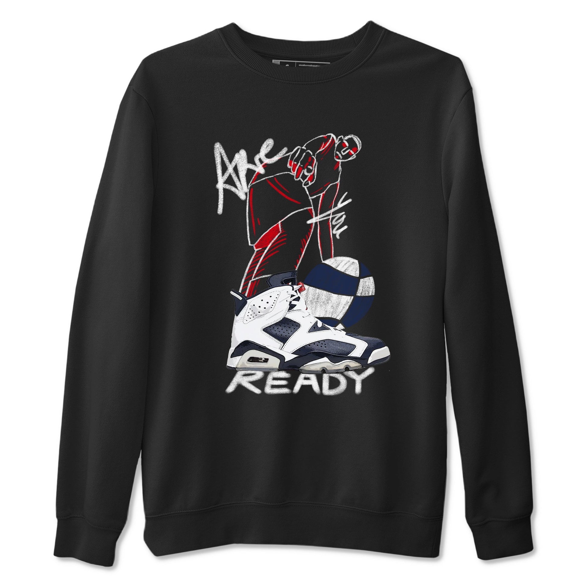 6s Olympic shirts to match jordans Are You Ready sneaker match tees Air Jordan 6 Olympic SNRT Sneaker Tees streetwear brand Black 2 unisex cotton tee