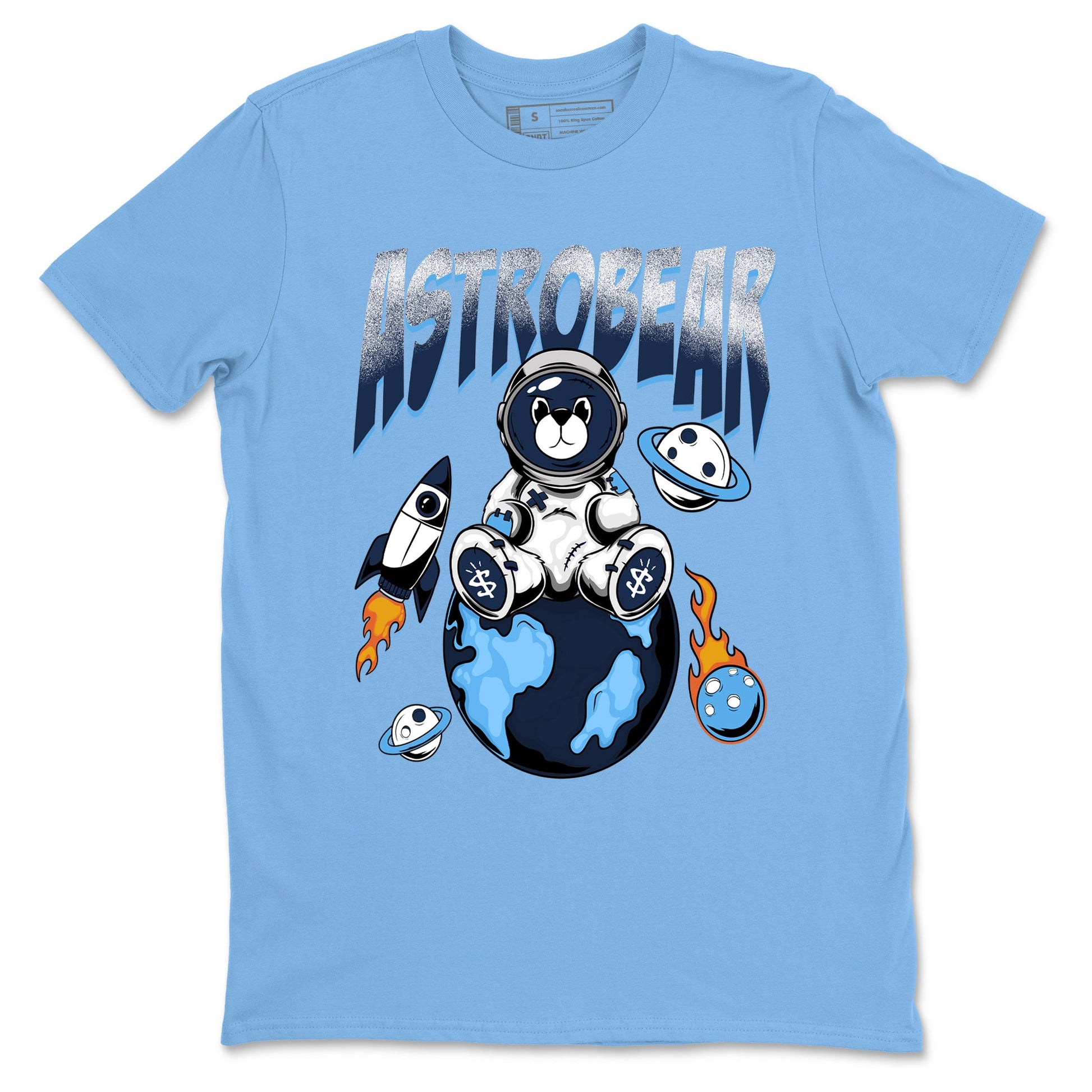 1s Obsidian shirts to match jordans Astrobear shirts to match Jordans AJ1 Retro Low OG Obsidian match shoes to clothes SNRT Sneaker Tees unisex cotton Carolina Blue 2 shirts