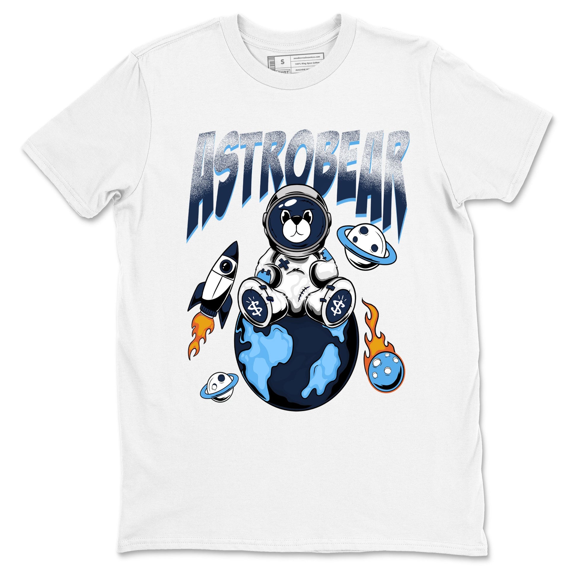 1s Obsidian shirts to match jordans Astrobear shirts to match Jordans AJ1 Retro Low OG Obsidian match shoes to clothes SNRT Sneaker Tees unisex cotton White 2 shirts