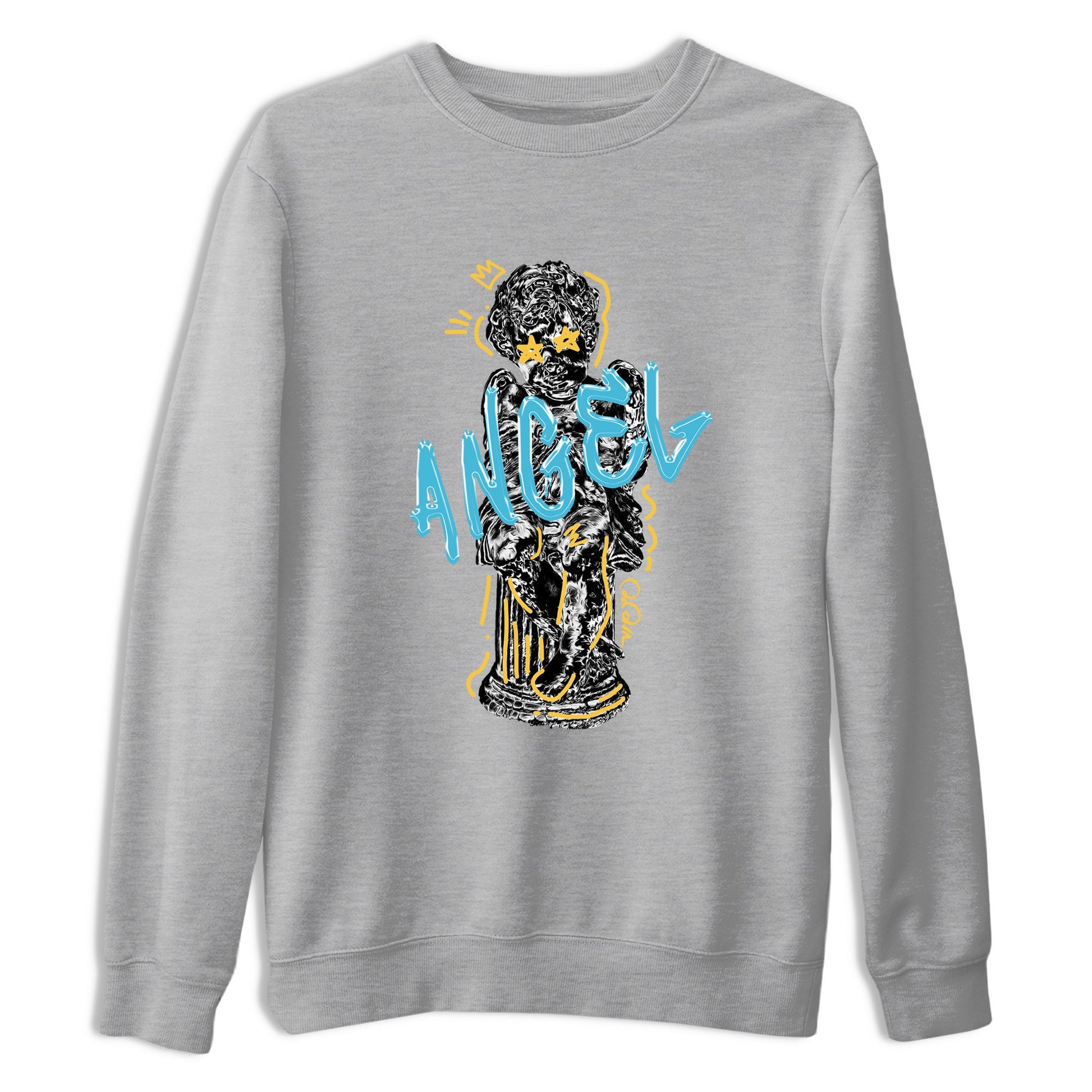 Sneaker Threads – Sneaker Tees To Match Air Jordan 11 Gamma – Baby Angel Graphic Tee Heather Grey 2. Perfect for Jordan releases 2025 colorways.
