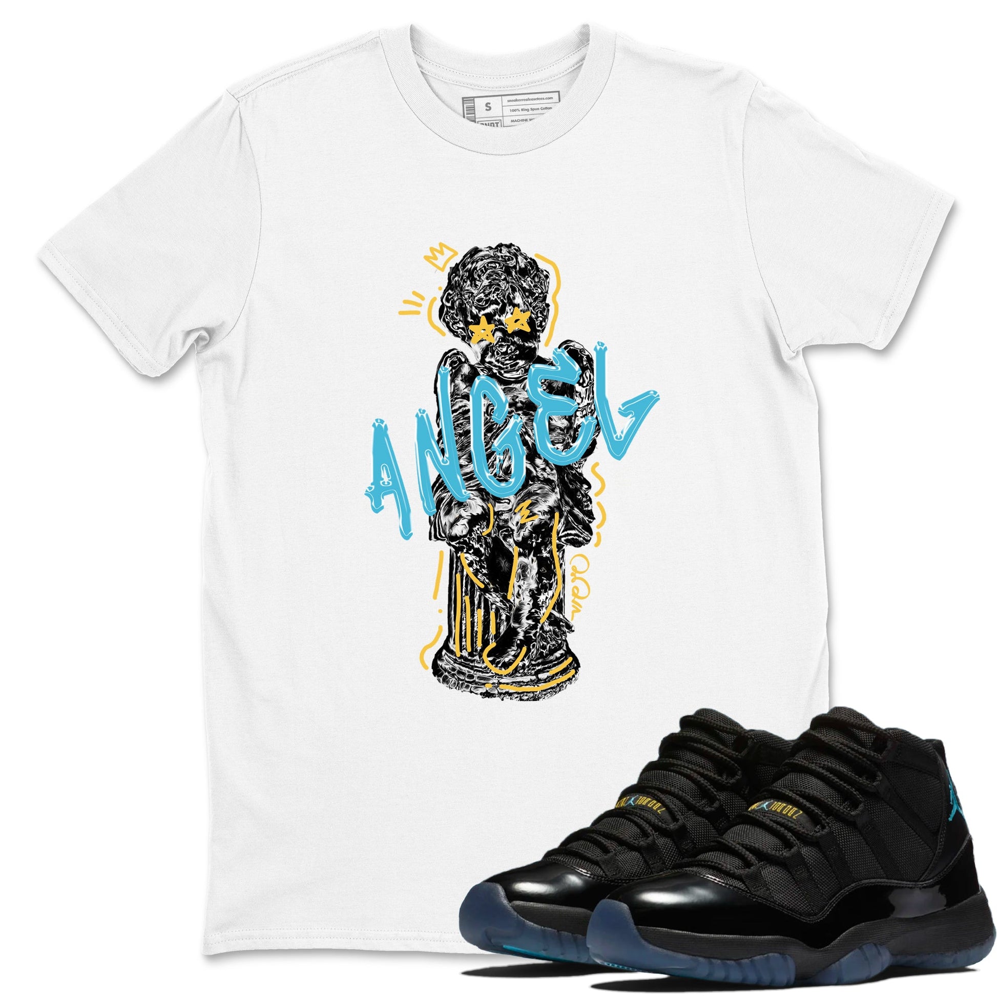 Sneaker Threads – Sneaker Tees To Match Air Jordan 11 Gamma – Baby Angel Graphic Tee White 1. Perfect for Jordan releases 2025 colorways.
