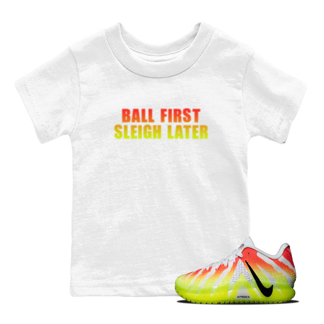 Sneaker Threads – Sneaker Tees To Match Nike JA 3 Under The Christmas Tree – Ball First Sleigh Later Youth Graphic Tee White 1. Perfect for Jordan releases 2025 colorways. Perfect for Ja Morant sneaker releases and Christmas 2025 colorways.