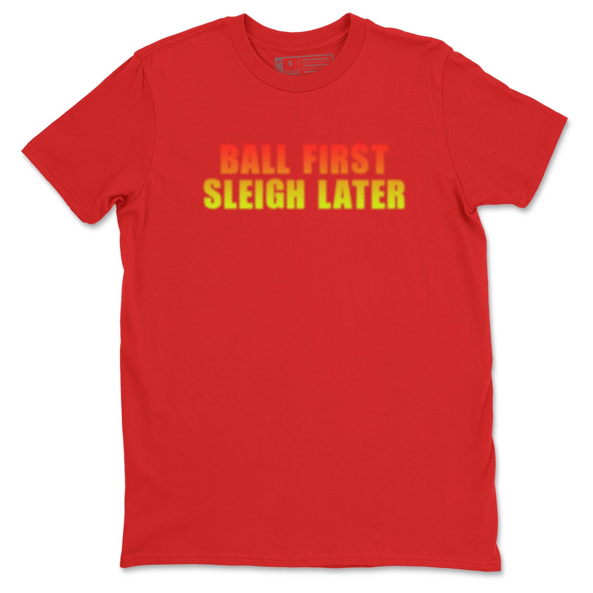 Sneaker Threads – Sneaker Tees To Match Nike JA 3 Under The Christmas Tree – Ball First Sleigh Later Graphic Tee Red 2. Perfect for Jordan releases 2025 colorways. Perfect for Ja Morant sneaker releases and Christmas 2025 colorways.