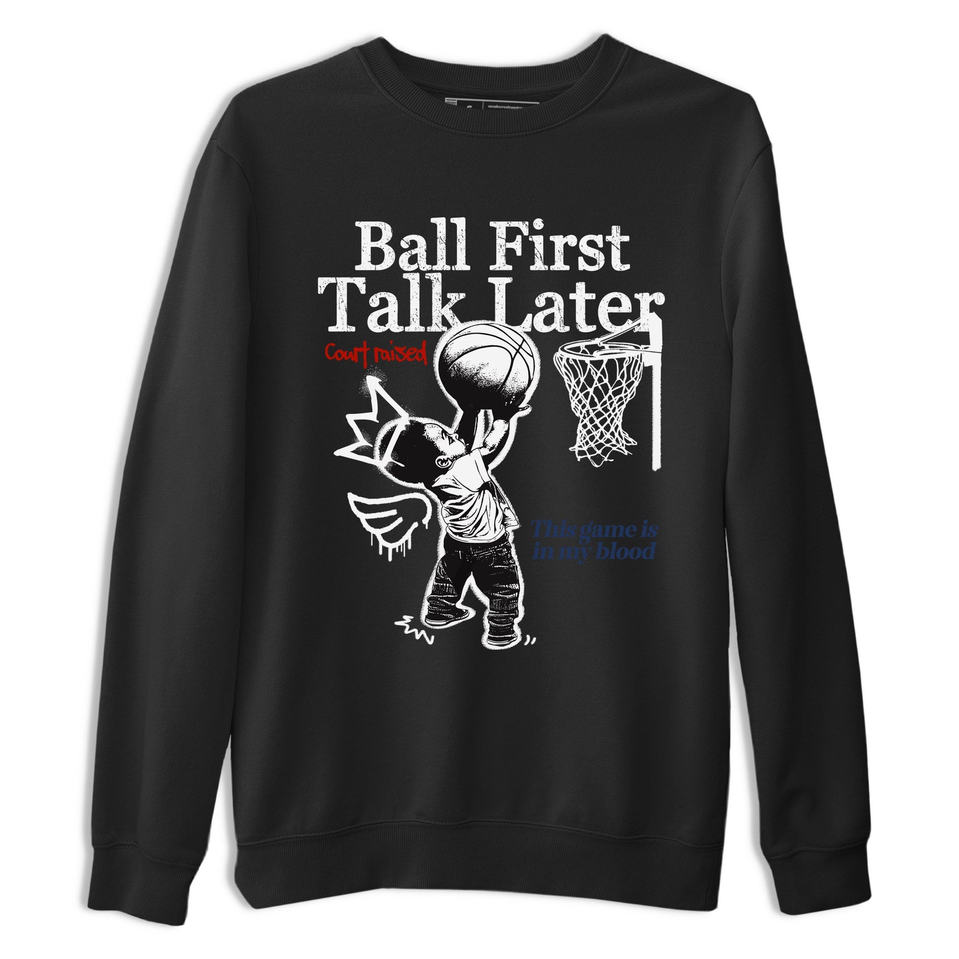 Sneaker match tees – Sneaker Tees To Match Air Jordan 11 Rare Air Shoes – Ball First Talk Later Tee Black 2