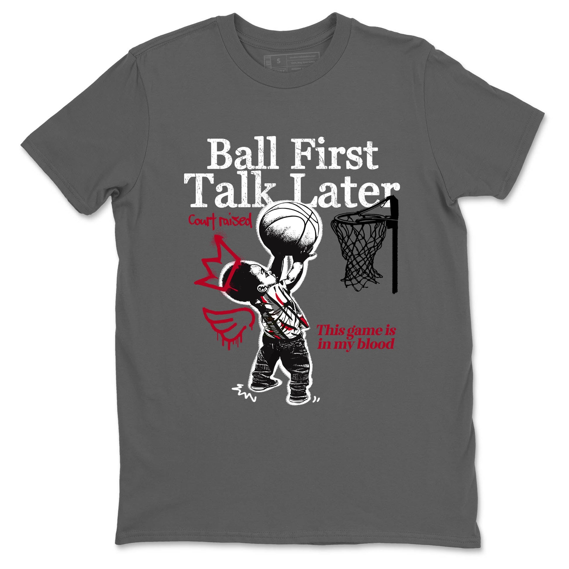 Sneaker Threads – Sneaker Tees To Match Air Jordan 8 Bunny – Ball First Talk Later Graphic Tee Cool Grey 2. Perfect for Jordan releases 2025 colorways.