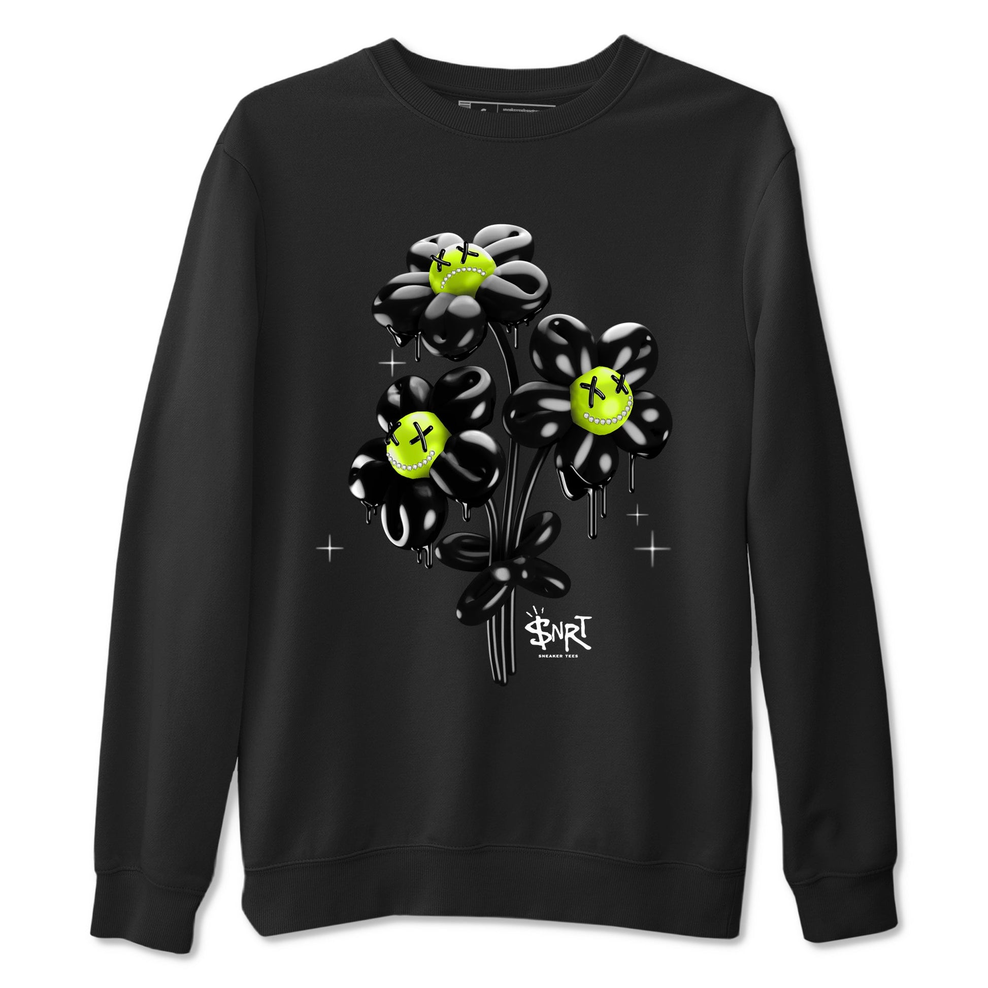 Foams One Black Volt shirts to match jordans Balloon Bouquet sneaker match tees Air Foamposite One Black and Volt match shoes to clothes SNRT Sneaker Tees unisex cotton Black 2 shirts