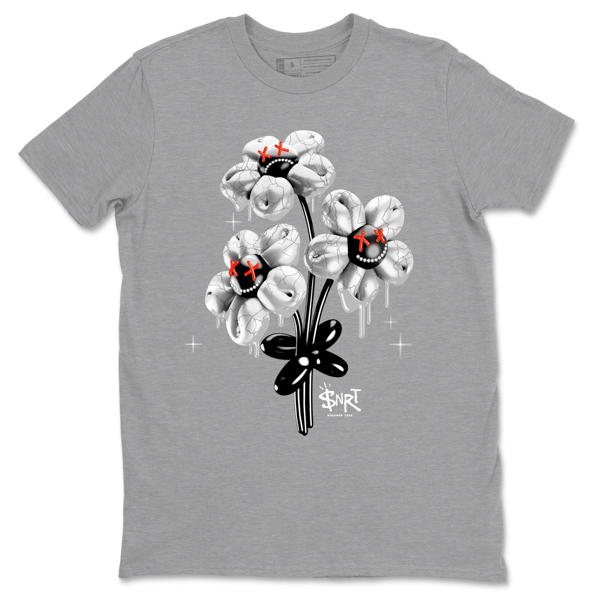 Foams One Jin shirts to match jordans Balloon Bouquet sneaker match tees Air Foamposite One Jin match shoes to clothes SNRT Sneaker Tees unisex cotton Heather Grey 2 shirts
