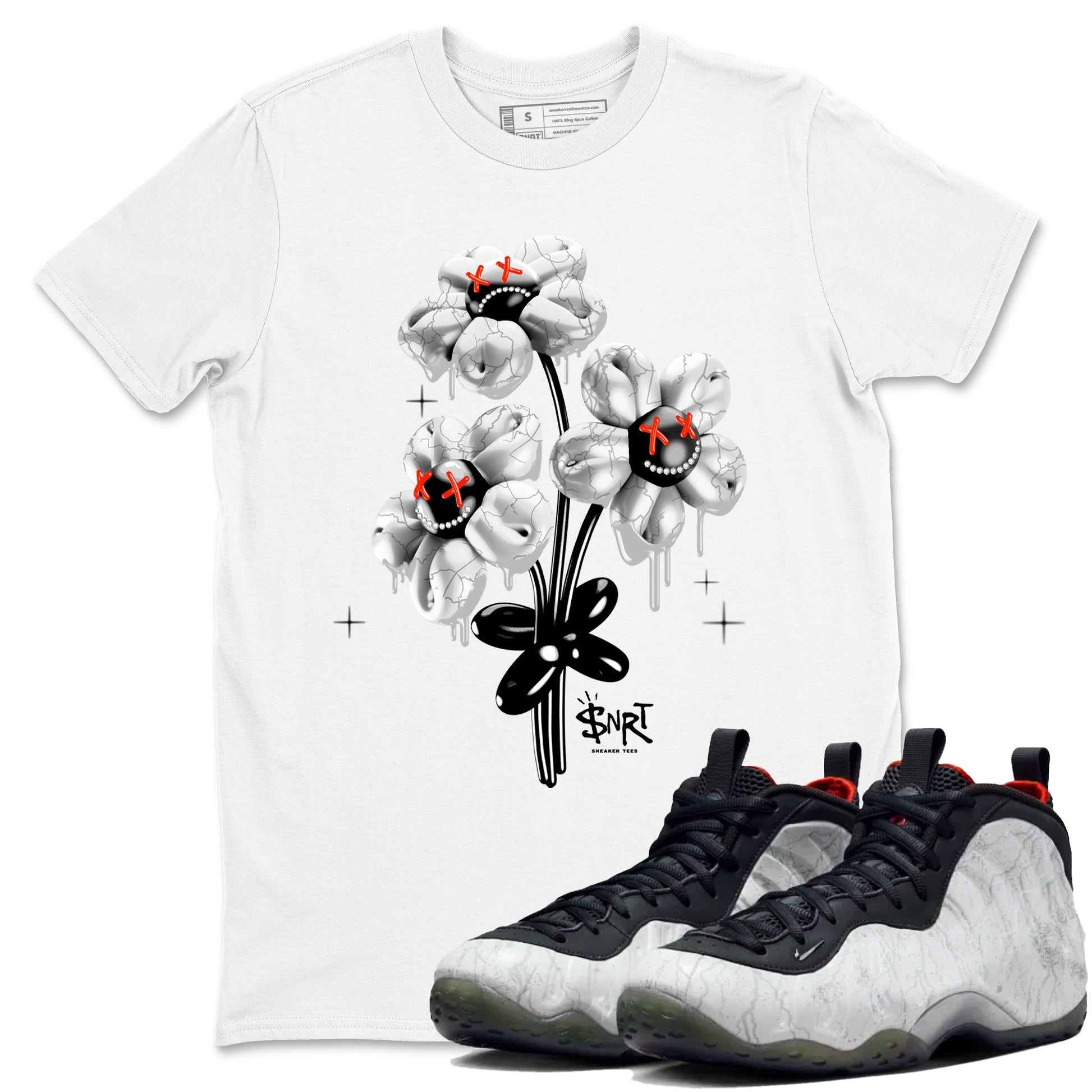 Foams One Jin shirts to match jordans Balloon Bouquet sneaker match tees Air Foamposite One Jin match shoes to clothes SNRT Sneaker Tees unisex cotton White 1 shirts
