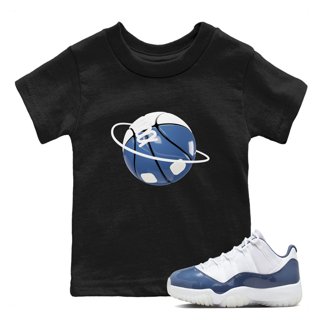 11s Diffused Blue Shirts To Match Jordans Basketball Planet sneaker match tees Air Jordan 11 Diffused Blue Tee SNRT Sneaker Release Tees Youth Baby Black 1 crew neck shirts