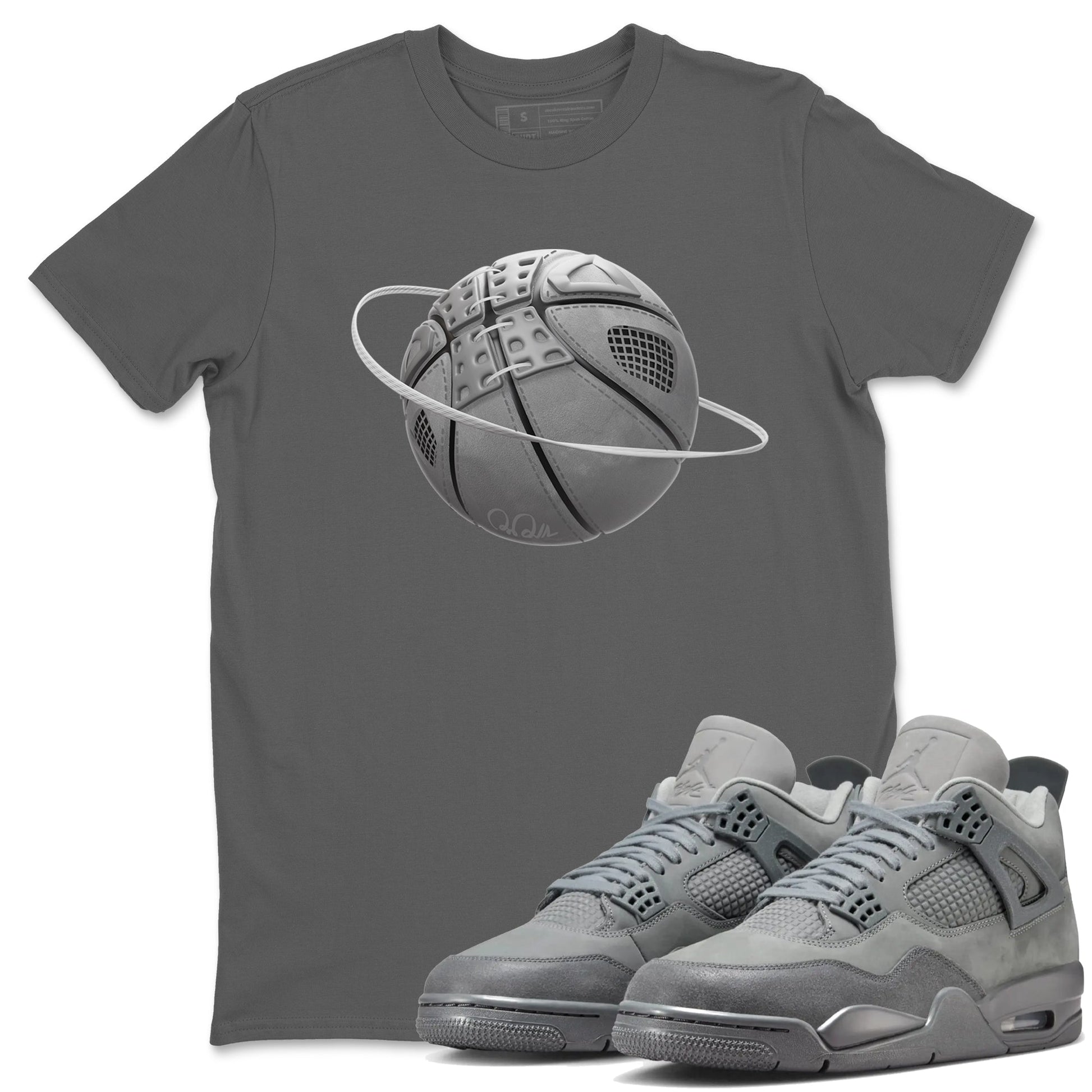 4s Wet Cement shirts to match jordans Basketball Planet sneaker match tees Air Jordan 4 SE Wet Cement SNRT Sneaker Release Tees unisex cotton Cool Grey 1 crew neck shirts