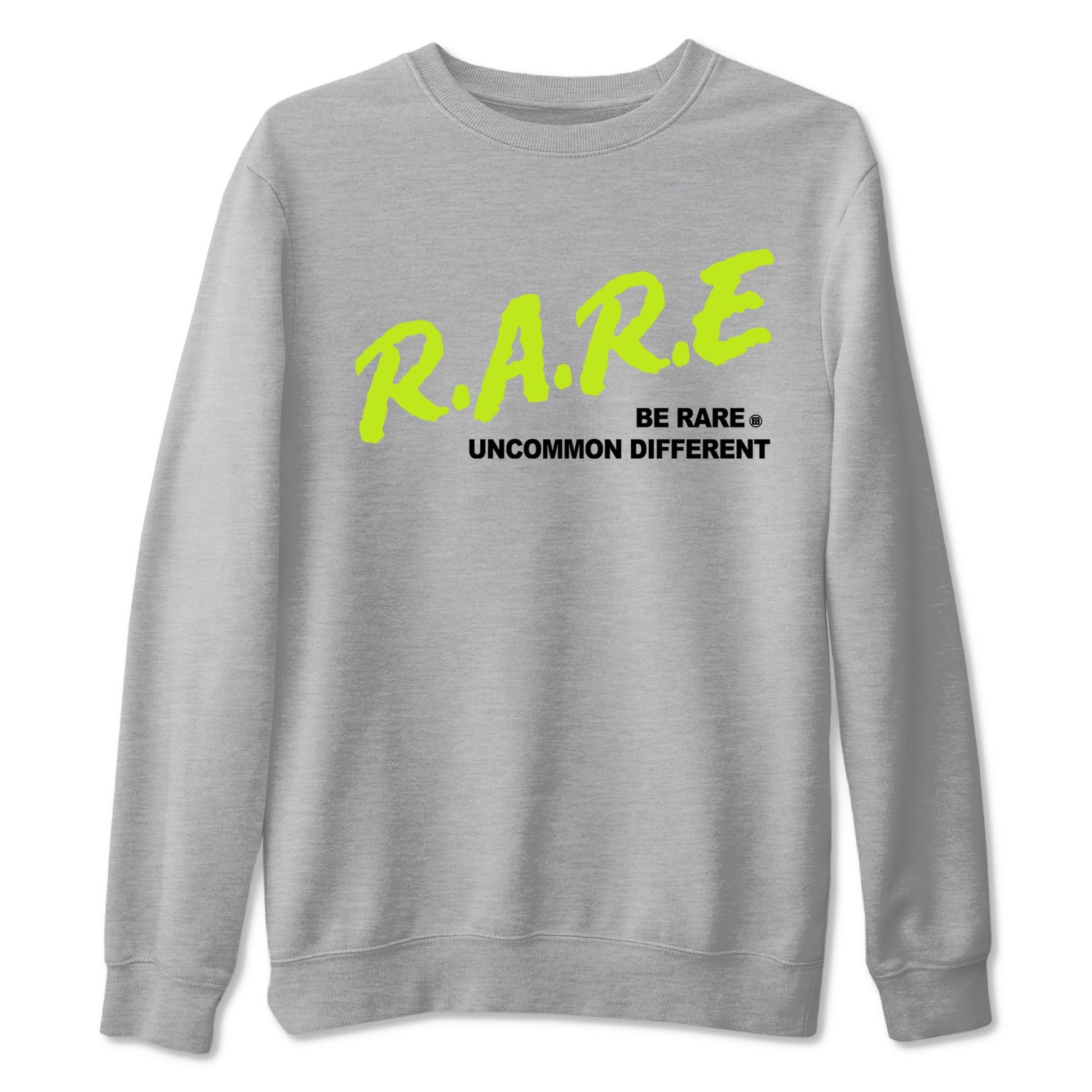 Foams One Black Volt shirts to match jordans Be Rare Uncommon Different sneaker match tees Air Foamposite One Black and Volt match shoes to clothes SNRT Sneaker Tees unisex cotton Heather Grey 2 shirts