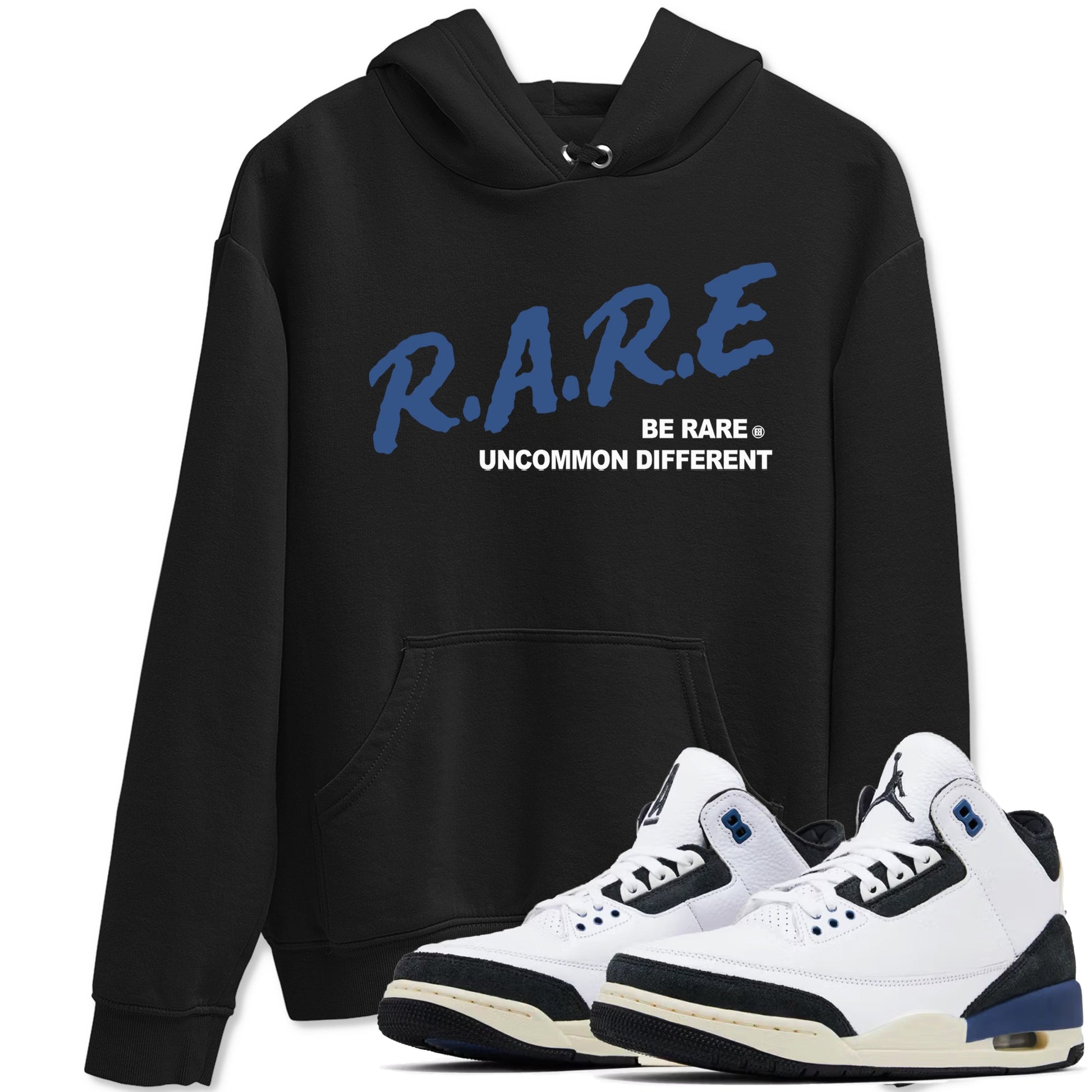 A Ma Maniere Air Jordan 3 Diffused Blue shirts to match jordans Be Rare Uncommon Different graphic tee Jordan 3 For The Love best t-shirts to wear with jordans SNRT Sneaker Tees unisex cotton Black 1 shirts
