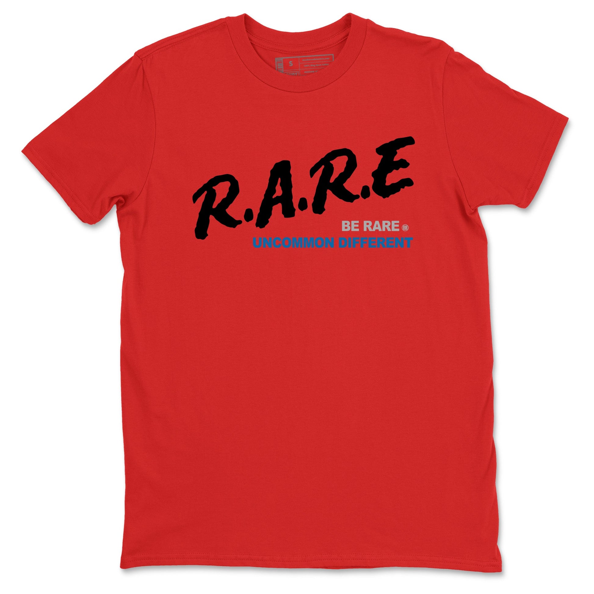 Be Rare Uncommon Different sneaker match t-shirt styled to complete your fit with the Air Jordan 3 Rare Air sneakers, shown in Red 2.