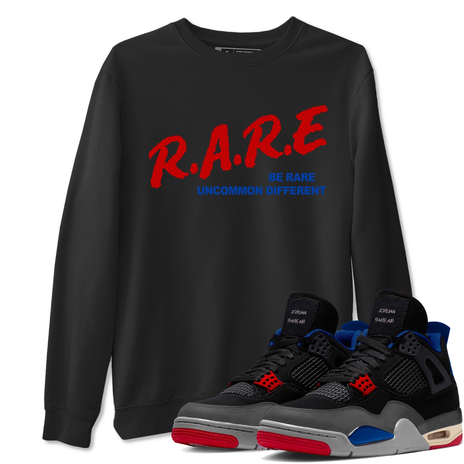 4s Rare Air shirts to match jordans Be Rare Uncommon Different sneaker match tees Air Jordan 4 Rare Air match shoes to clothes SNRT Sneaker Tees unisex cotton Black 1 shirts