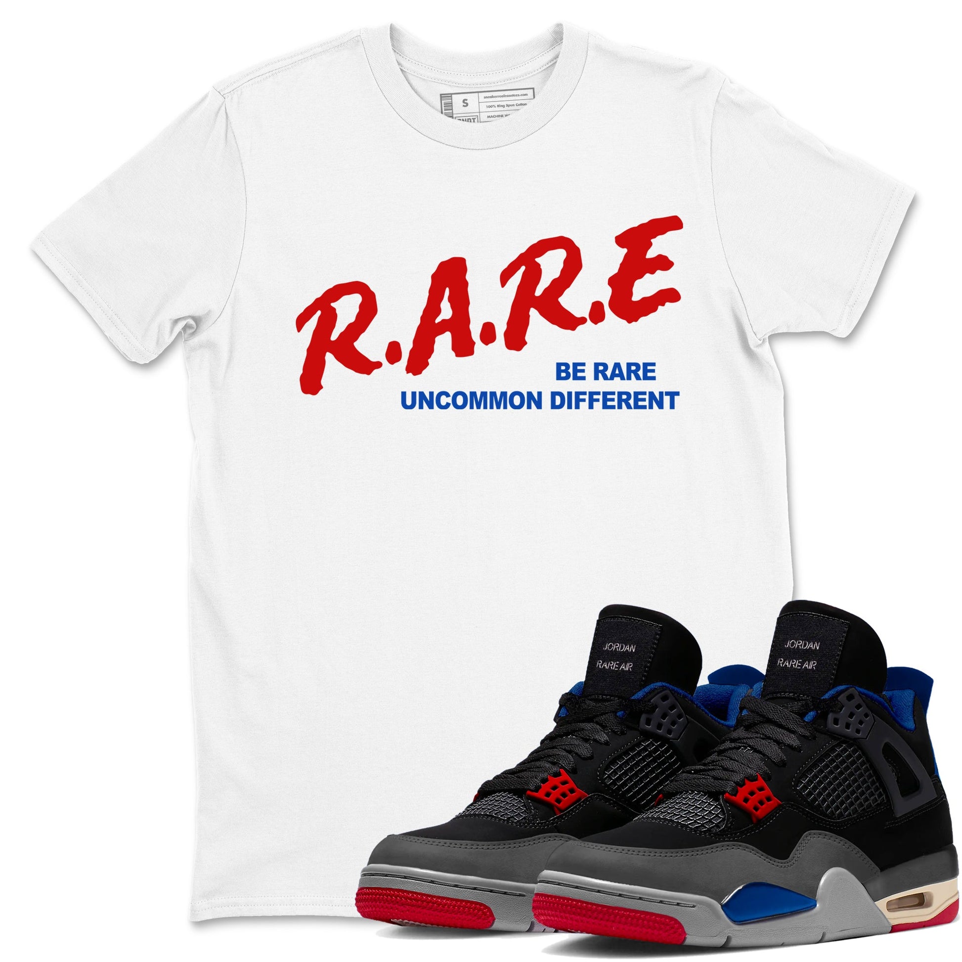 4s Rare Air shirts to match jordans Be Rare Uncommon Different sneaker match tees Air Jordan 4 Rare Air match shoes to clothes SNRT Sneaker Tees unisex cotton White 1 shirts