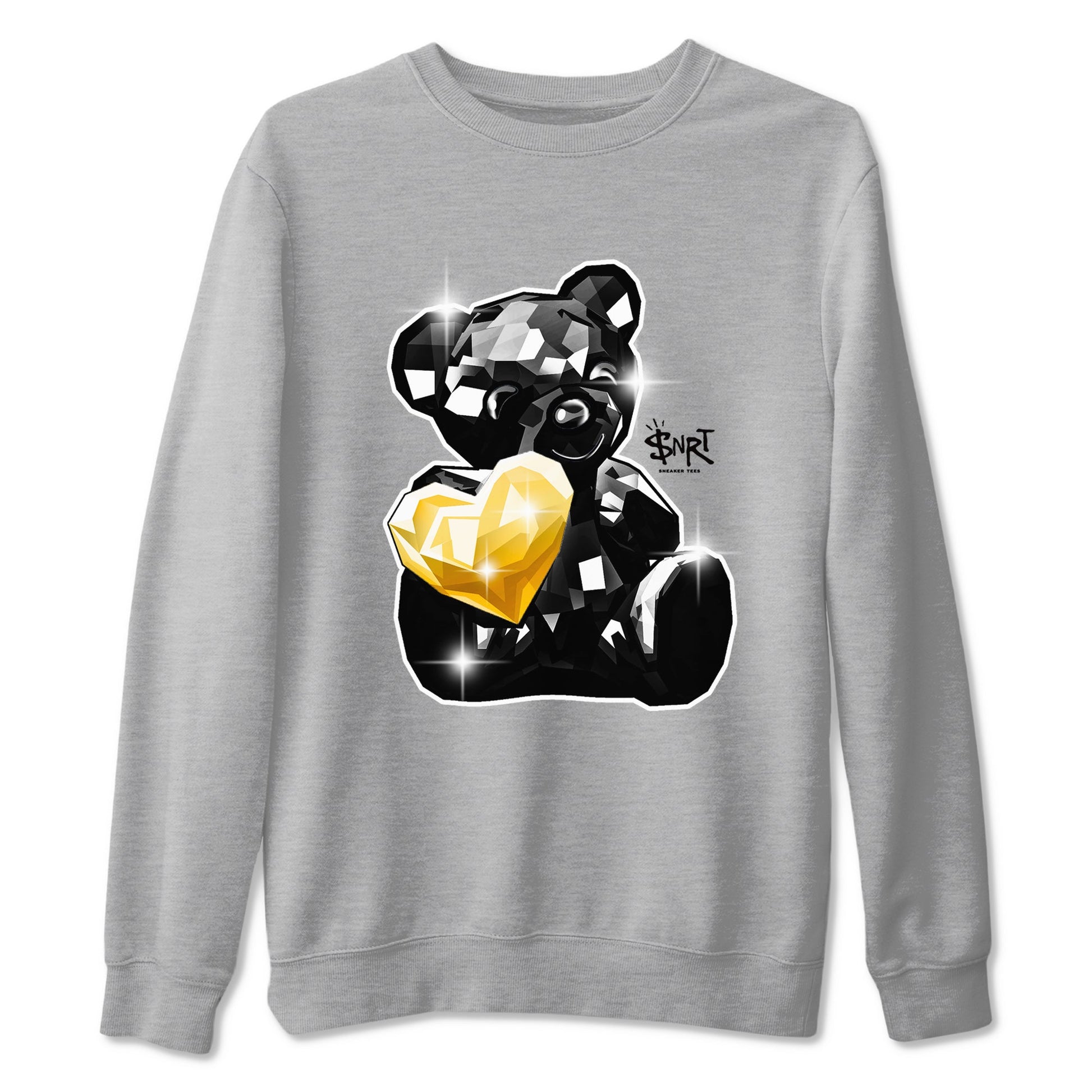 1s Black Metallic Gold shirts to match jordans Bear Germ sneaker match tees Jordan 1 High OG Black and Gold SNRT Sneaker Tees streetwear brand Heather Grey 2 unisex cotton tee