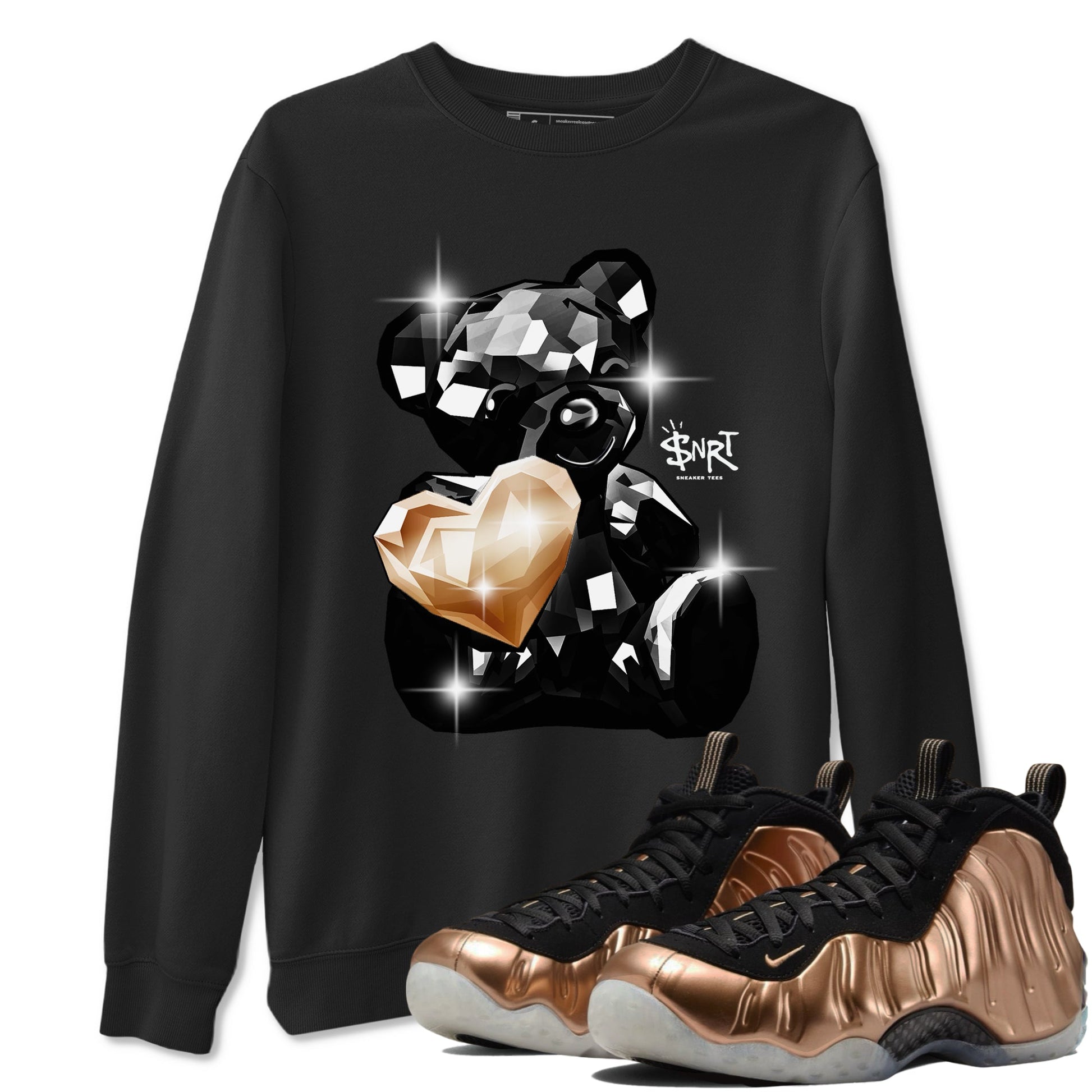 Foams One Metallic Copper shirts to match jordans Bear Germs sneaker match tees Air Foamposite One Metallic Copper match shoes to clothes SNRT Sneaker Tees unisex cotton Black 1 shirts