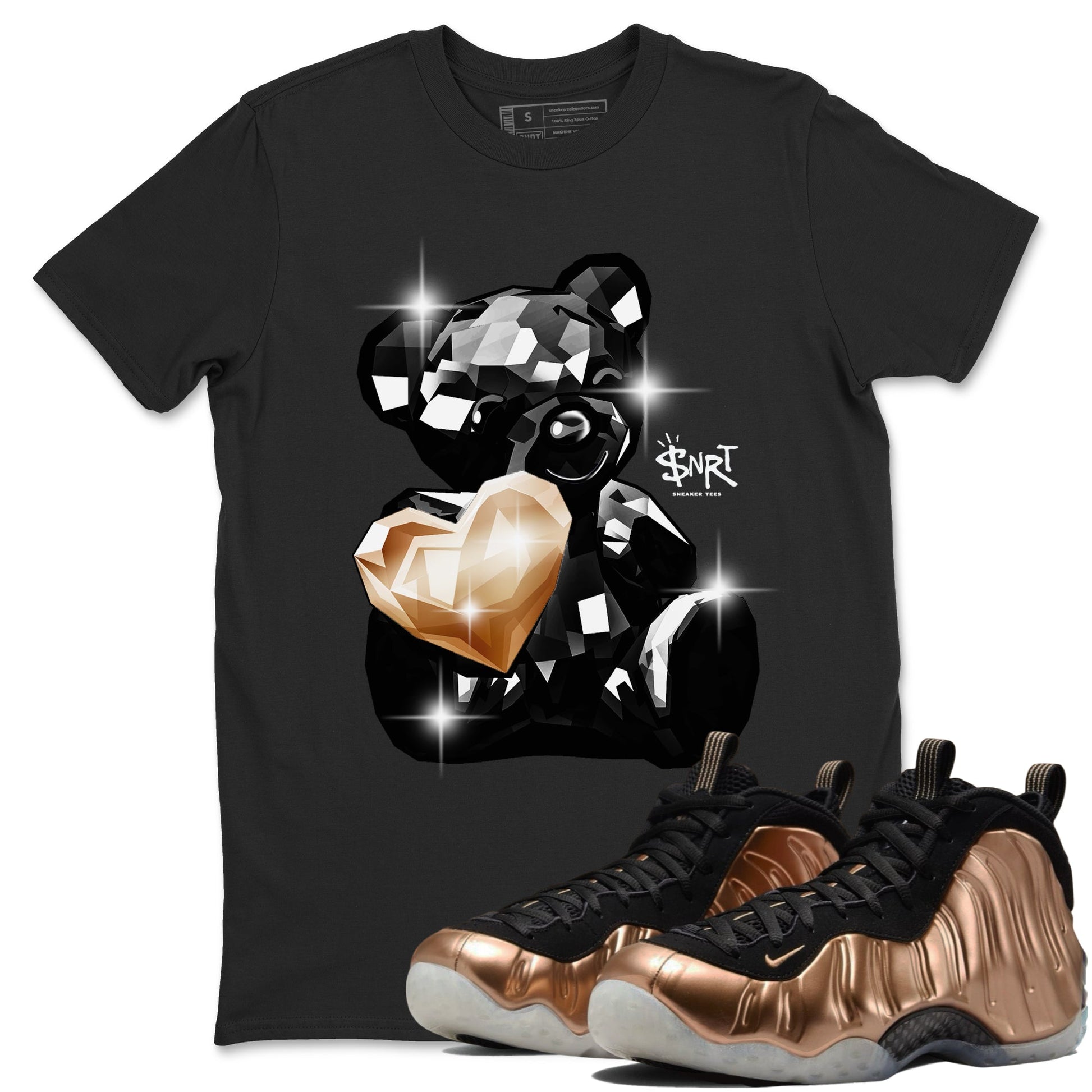 Foams One Metallic Copper shirts to match jordans Bear Germs sneaker match tees Air Foamposite One Metallic Copper match shoes to clothes SNRT Sneaker Tees unisex cotton Black 1 shirts