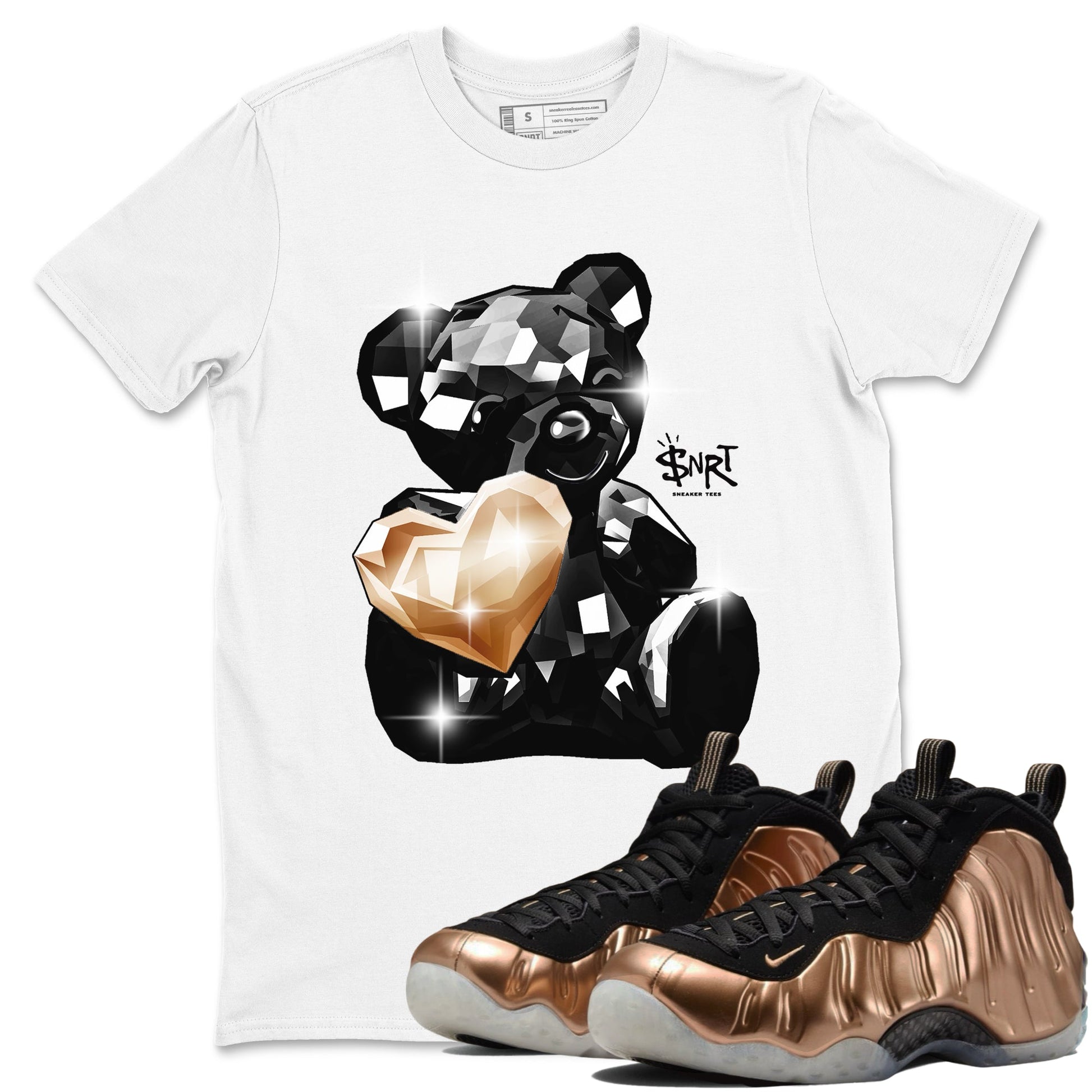 Foams One Metallic Copper shirts to match jordans Bear Germs sneaker match tees Air Foamposite One Metallic Copper match shoes to clothes SNRT Sneaker Tees unisex cotton White 1 shirts