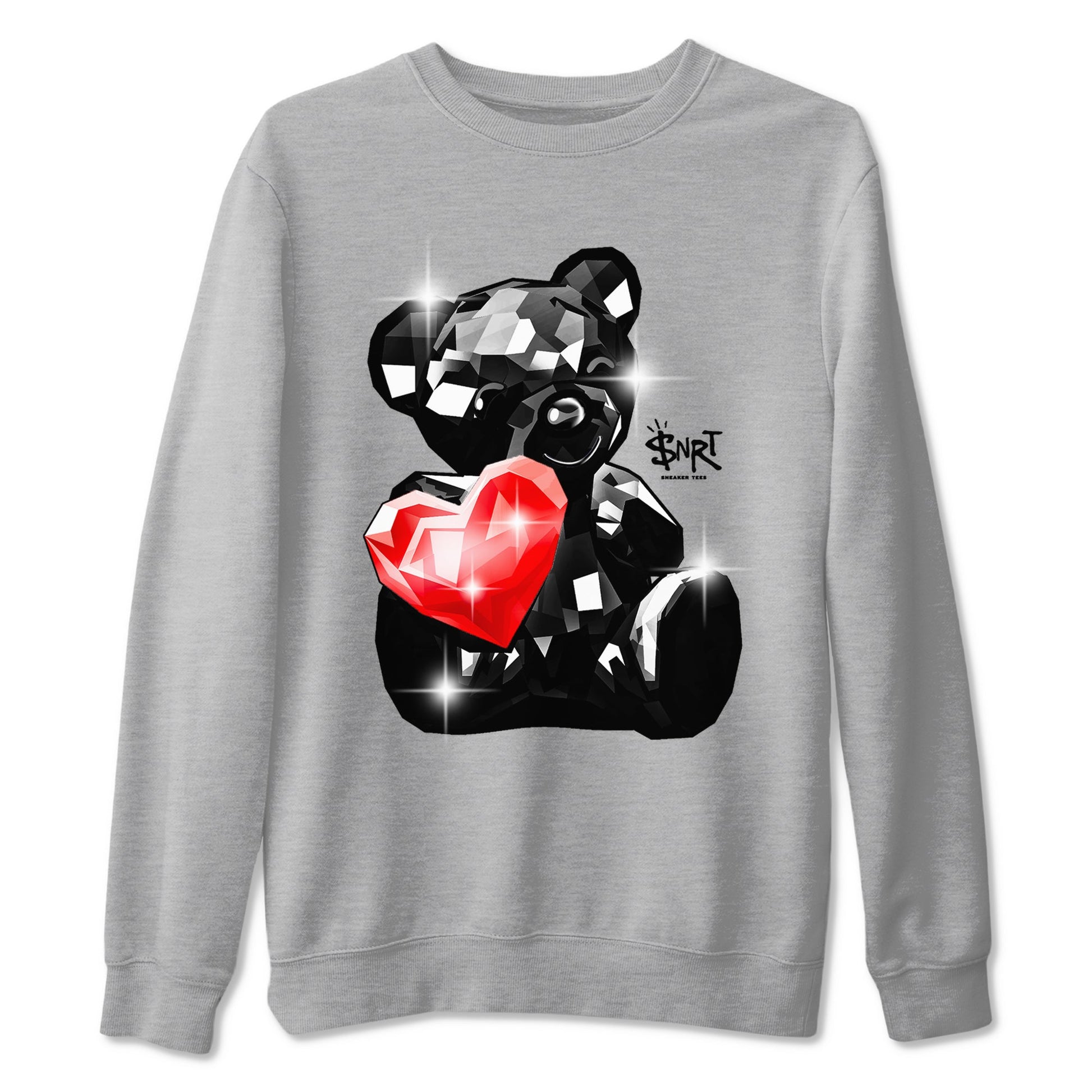 1s Black Toe Reimagined shirts to match jordans Bear Germs sneaker match tees Air Jordan 1 Black Toe Reimagined match shoes to clothes SNRT Sneaker Tees unisex cotton Heather Grey 2 shirts