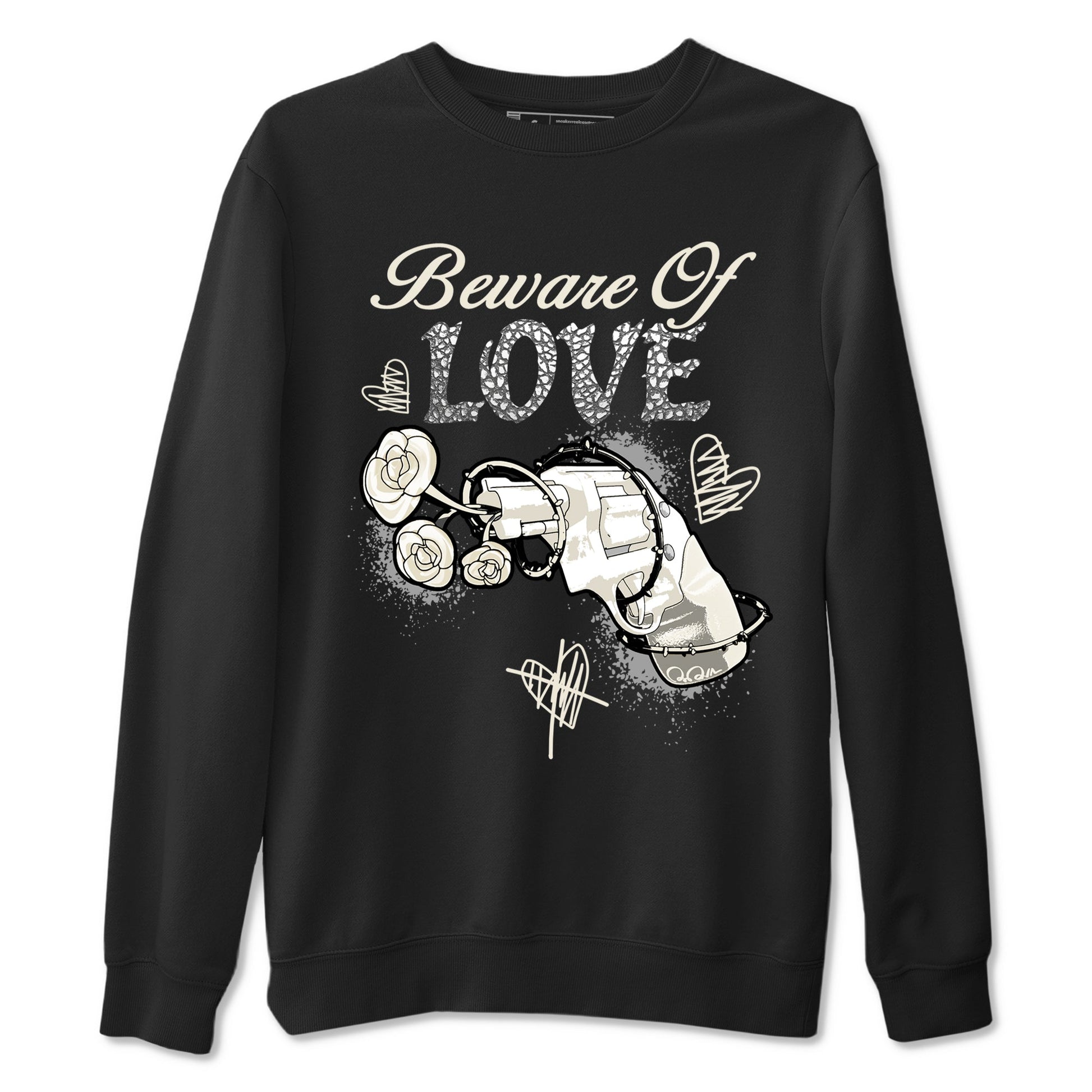 3s WMNS Sail and Cement Grey shirts to match jordans Beware Of Love graphic tees Air Jordan 3 Sail and Cement Grey match shoes to clothes SNRT Sneaker Tees unisex cotton Black 2 shirts