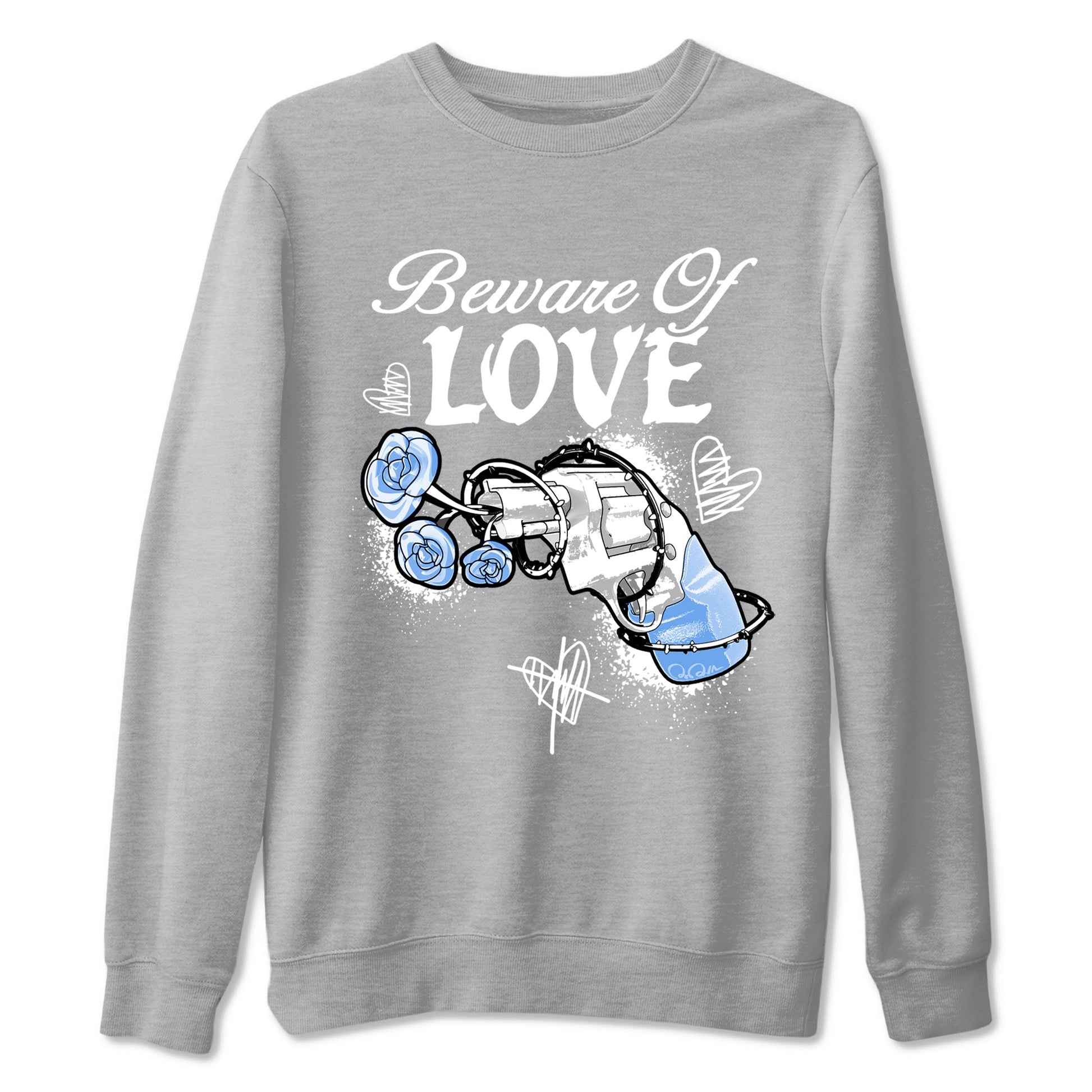 4s Forget Me Not shirts to match jordans Beware Of Love graphic tees Air Jordan 4 Forget Me Not match shoes to clothes SNRT Sneaker Tees unisex cotton Heather Grey 2 shirts