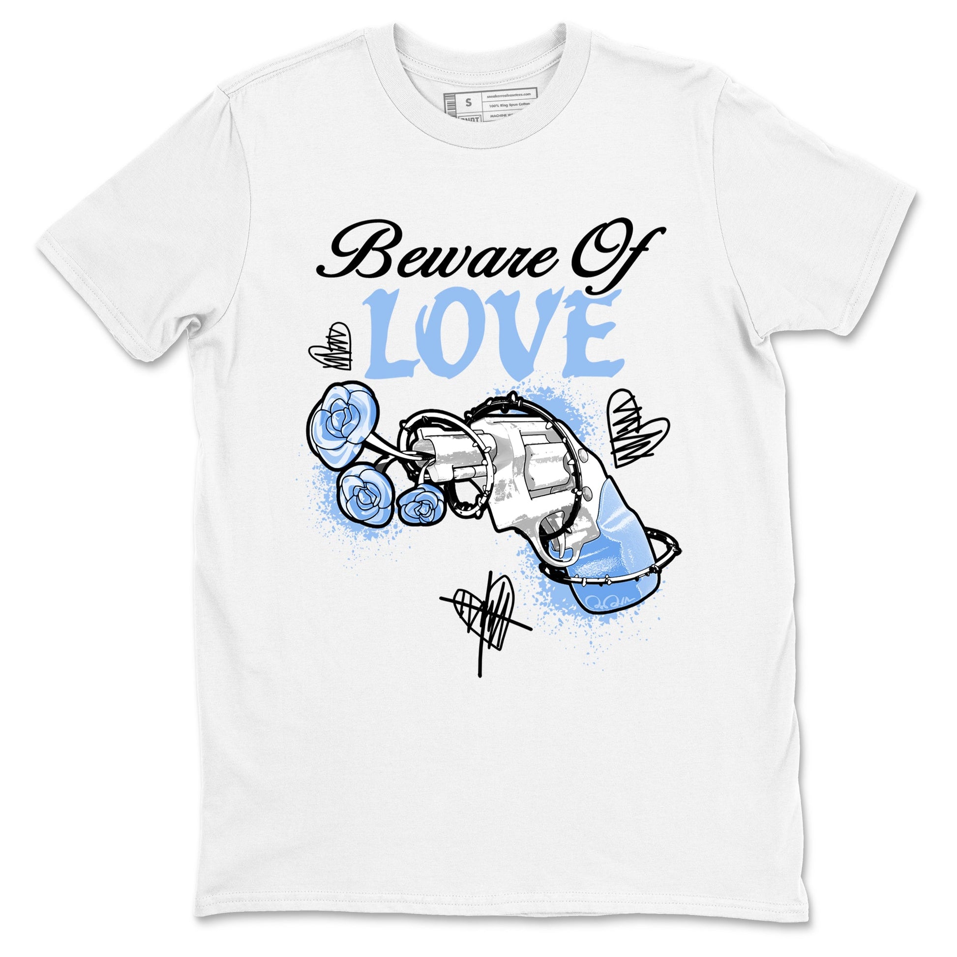 4s Forget Me Not shirts to match jordans Beware Of Love graphic tees Air Jordan 4 Forget Me Not match shoes to clothes SNRT Sneaker Tees unisex cotton White 2 shirts