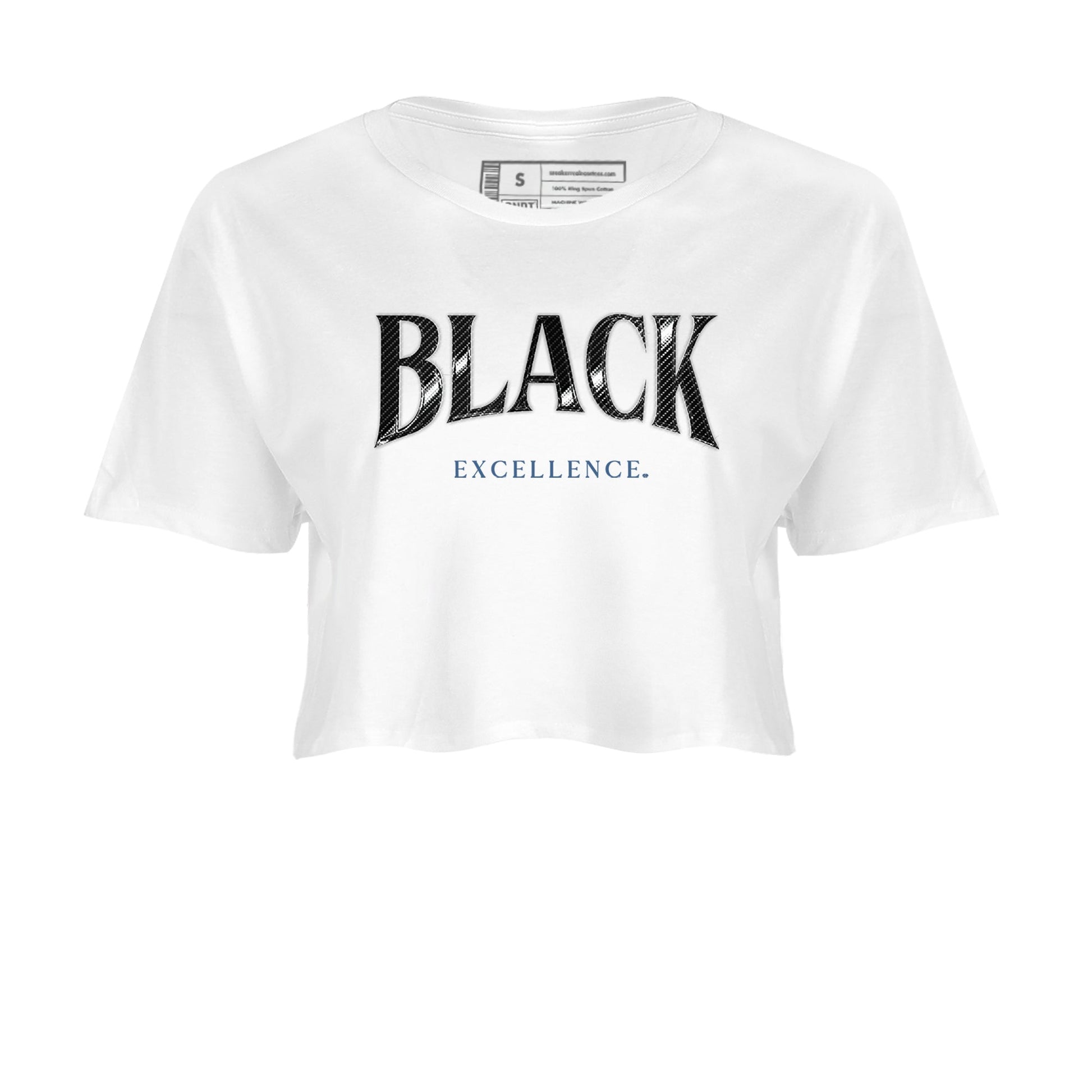 Basketball Graphic Tee – Sneaker Tees To Match Air Foamposite One Carbon Fiber – Black Excellence Crop Tee White 2. Perfect for Foamposite releases 2025 colorways.