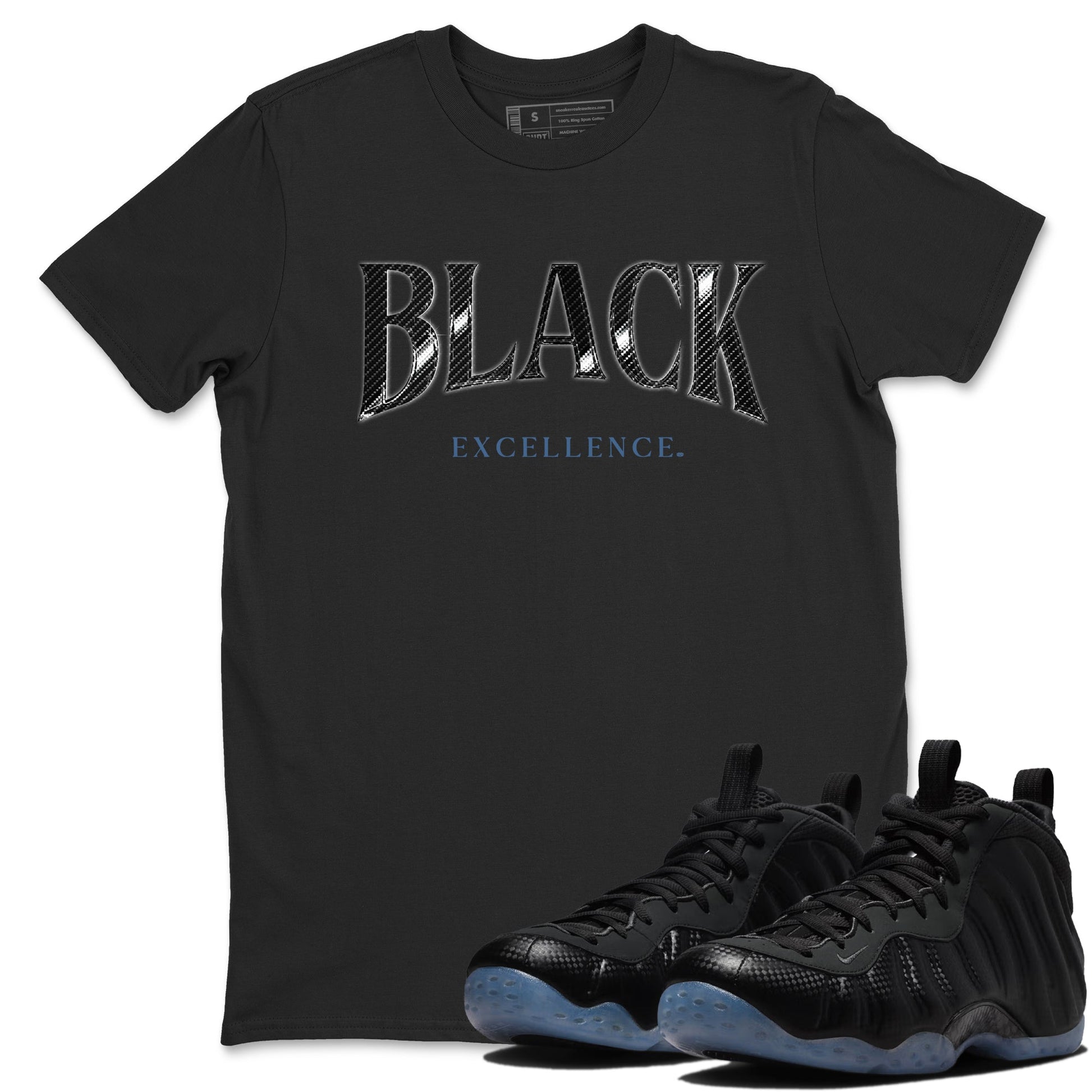Basketball Graphic Tee – Sneaker Tees To Match Air Foamposite One Carbon Fiber – Black Excellence Graphic Tee Black 1. Perfect for Foamposite releases 2025 colorways.