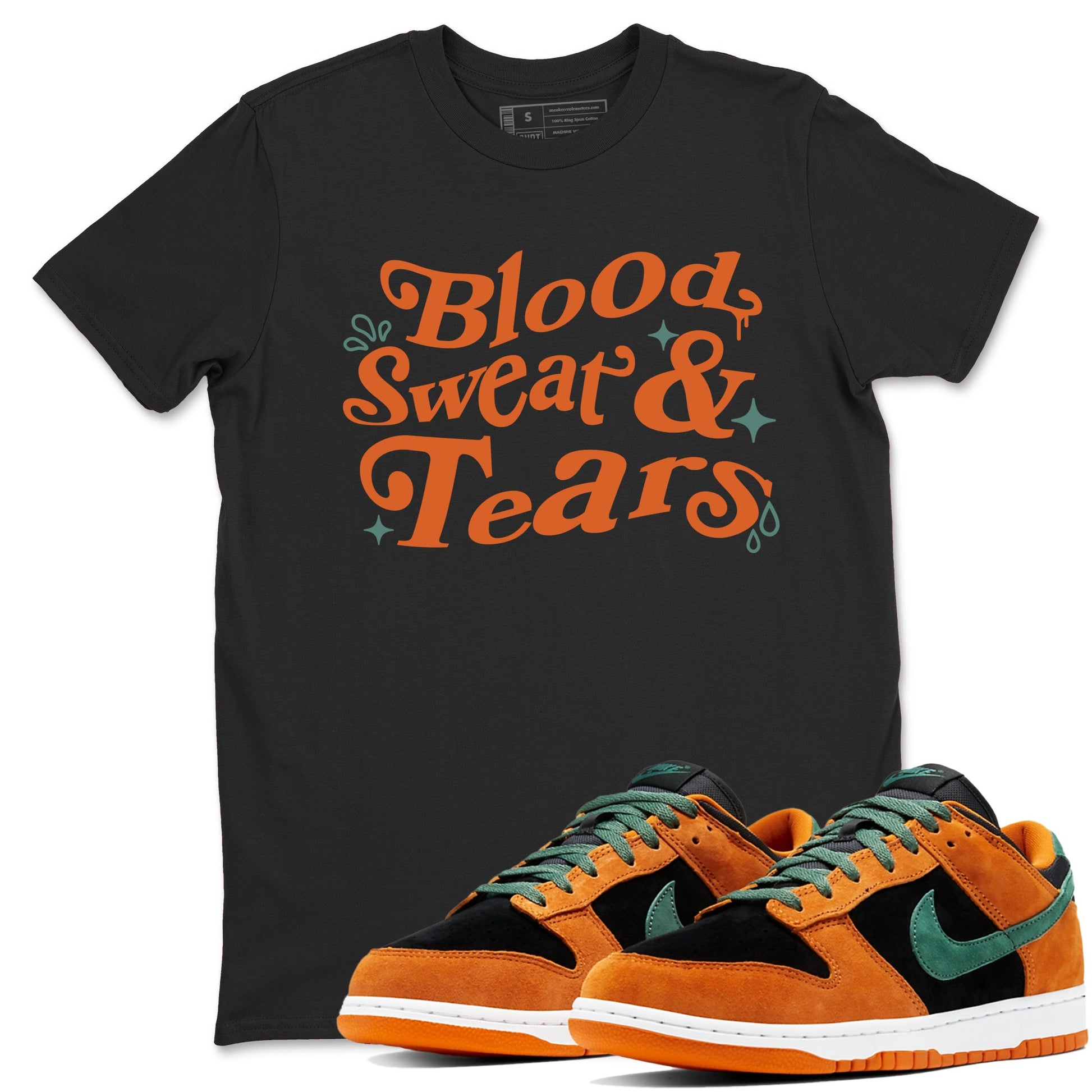 Dunk Low Ceramic shirts to match jordans Blood Sweat Tears sneaker match tees Dunk Ceramic match shoes to clothes SNRT Sneaker Tees unisex cotton Black 1 shirts