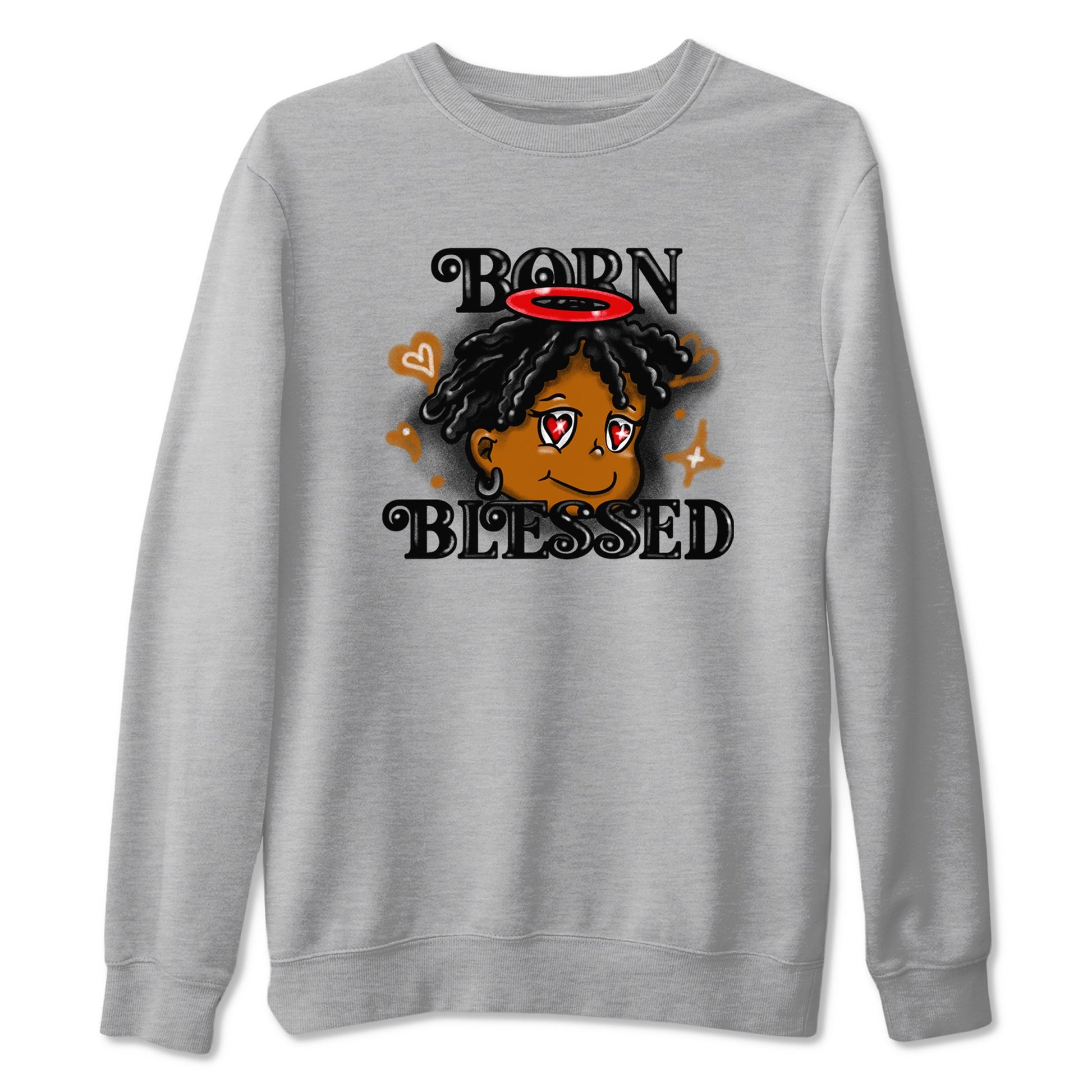 5s Archaeo Brown shirts to match jordans Born Blessed sneaker match tees Air Jordan 5 Archaeo Brown match shoes to clothes SNRT Sneaker Tees unisex cotton Heather Grey 2 shirts