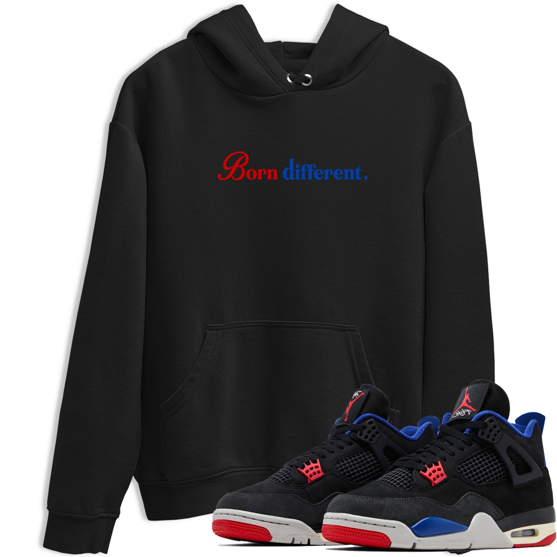 Sneaker match tees – Sneaker Tees To Match Jordan 4 Retro Rare Air Shoes – Born Different Tee Black 1
