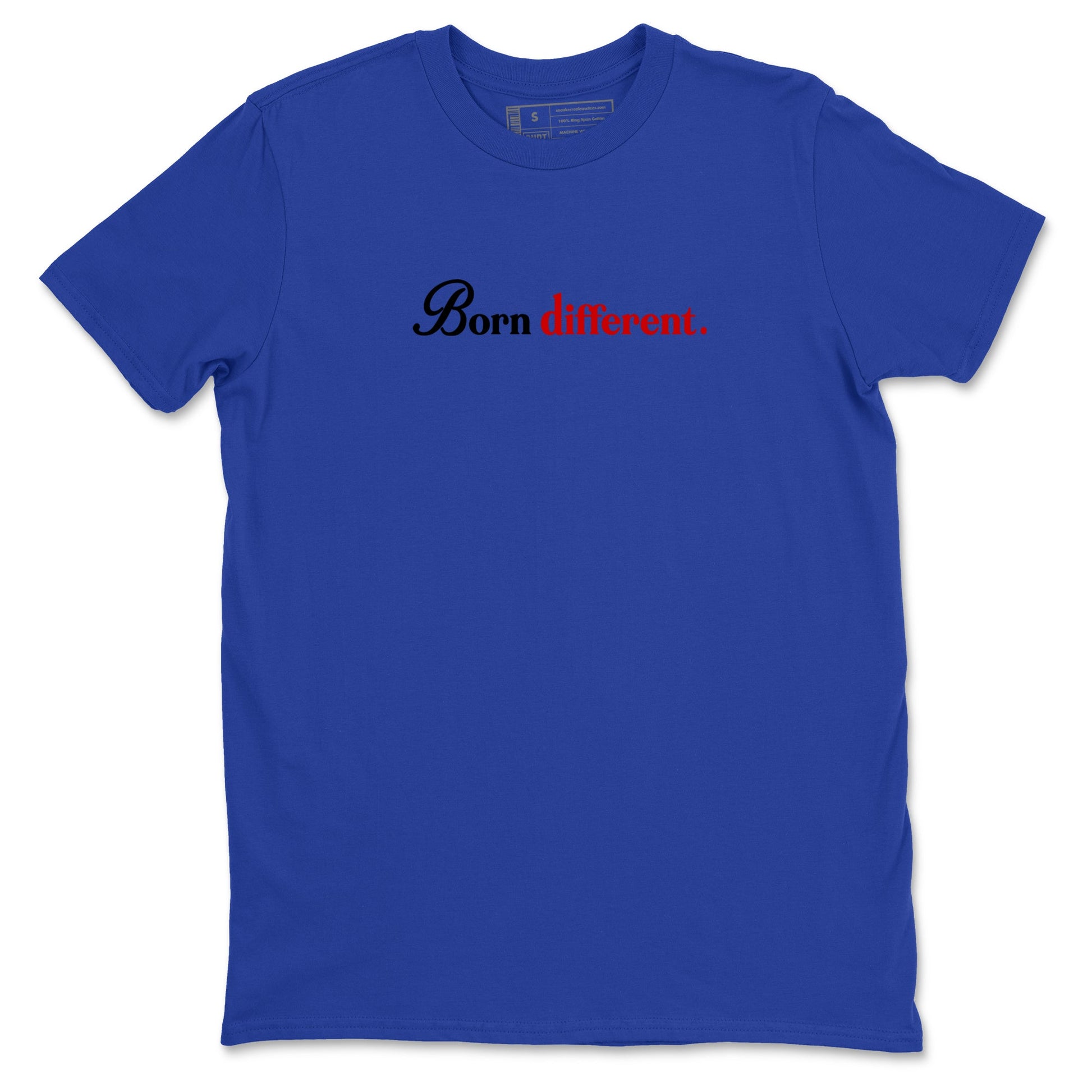 Sneaker match tees – Sneaker Tees To Match Jordan 4 Retro Rare Air Shoes – Born Different Tee Royal Blue 2