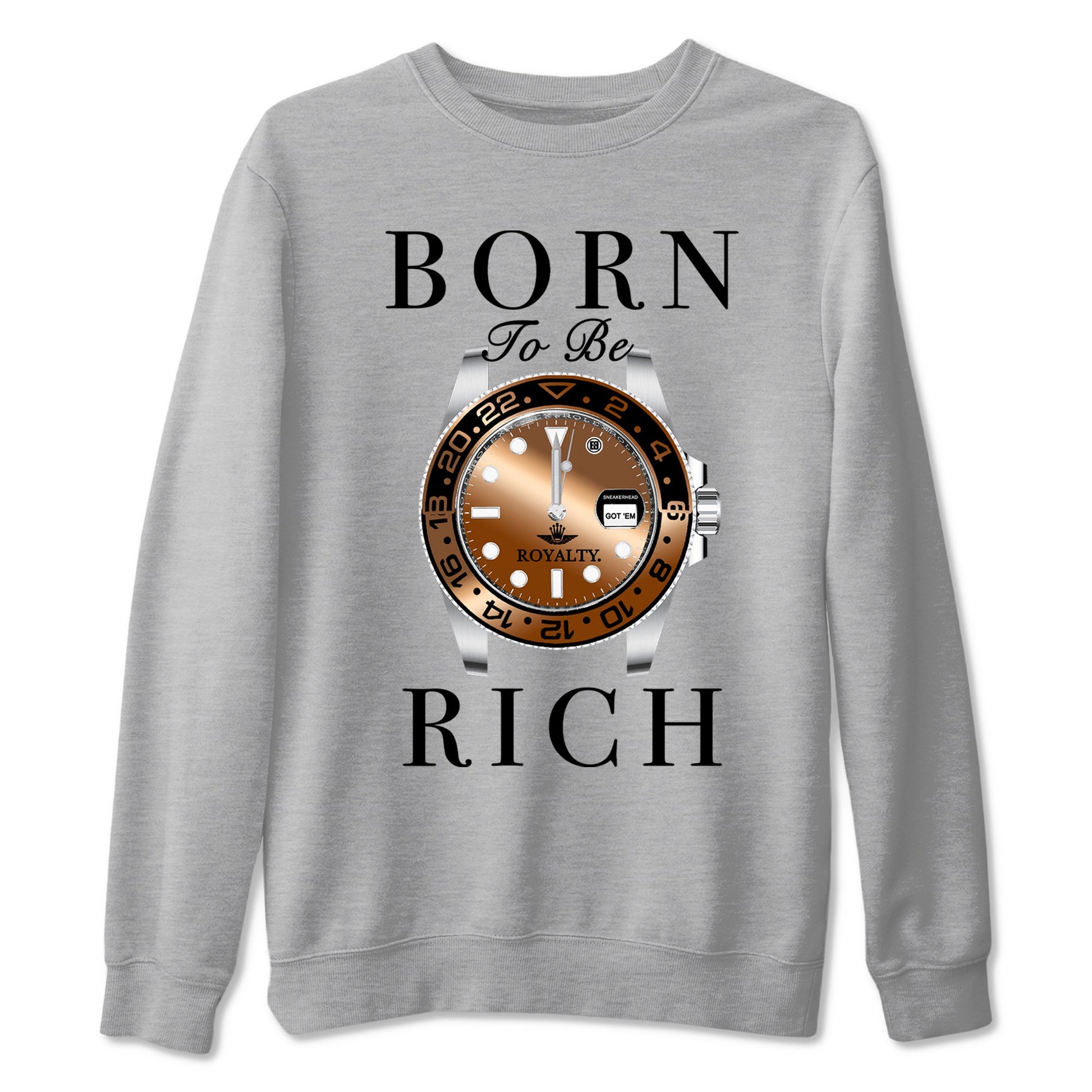 Foams One Metallic Copper shirts to match jordans Born To Be Rich sneaker match tees Air Foamposite One Metallic Copper match shoes to clothes SNRT Sneaker Tees unisex cotton Heather Grey 2 shirts