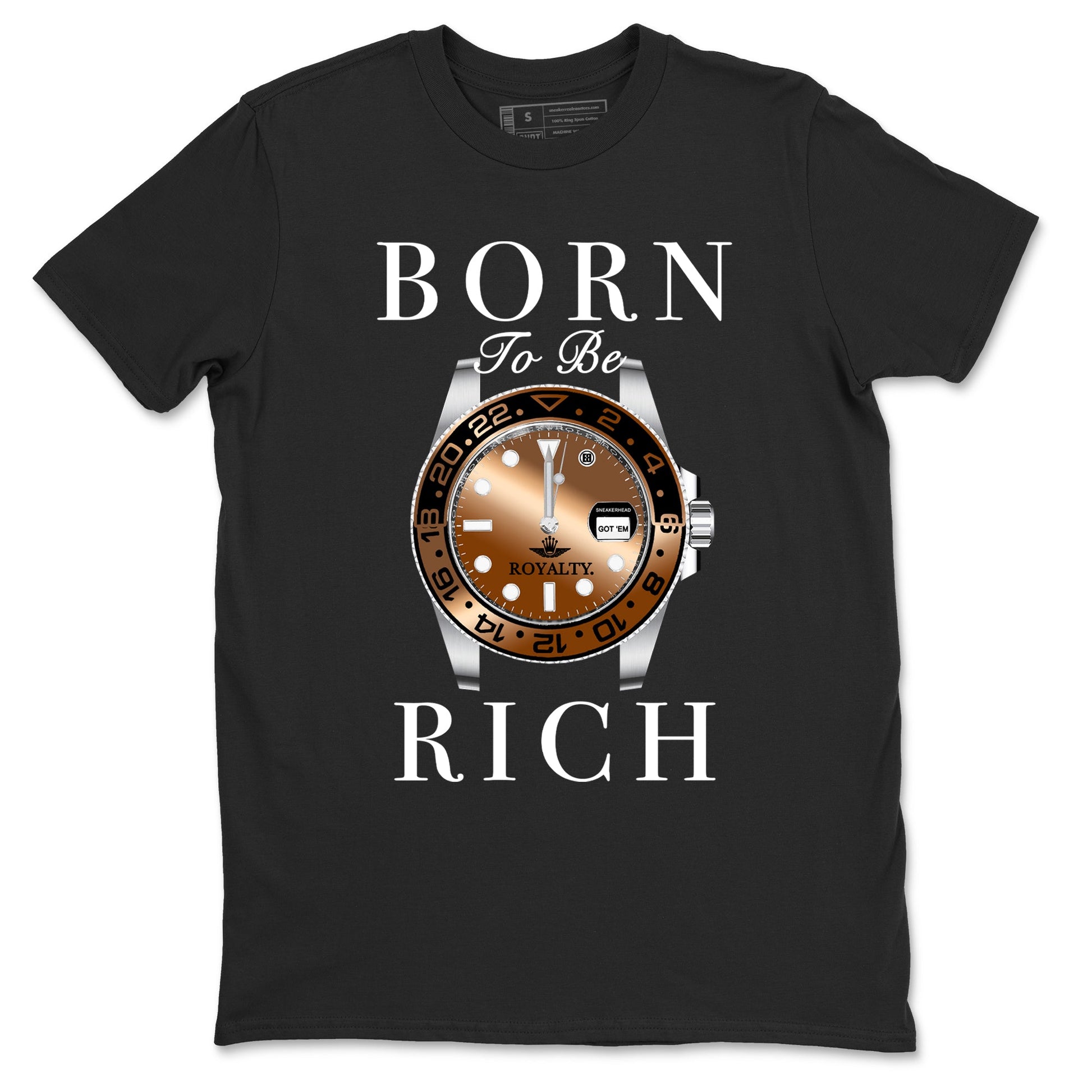 Foams One Metallic Copper shirts to match jordans Born To Be Rich sneaker match tees Air Foamposite One Metallic Copper match shoes to clothes SNRT Sneaker Tees unisex cotton Black 2 shirts