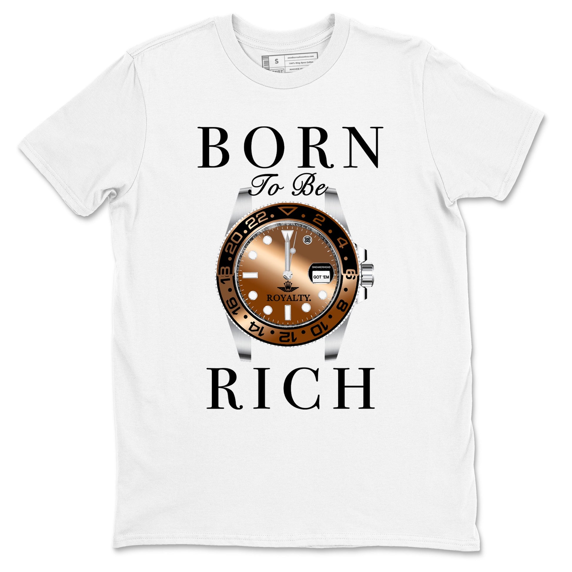 Foams One Metallic Copper shirts to match jordans Born To Be Rich sneaker match tees Air Foamposite One Metallic Copper match shoes to clothes SNRT Sneaker Tees unisex cotton White 2 shirts