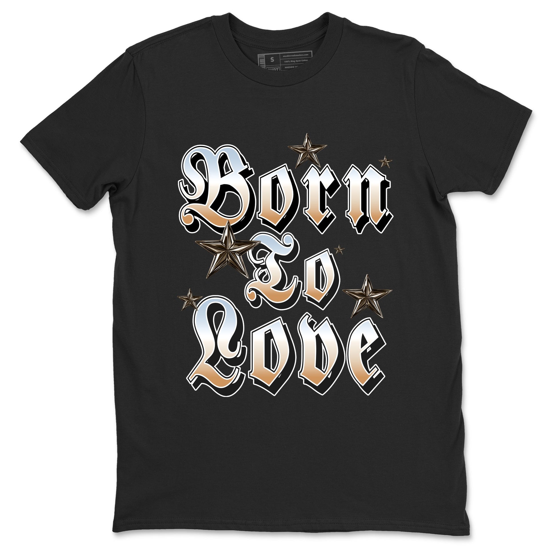 Sneaker match tees – Sneaker Tees To Match Air Jordan 3 Champagne and Oysters Shoes – Born To Love Tee Black 2