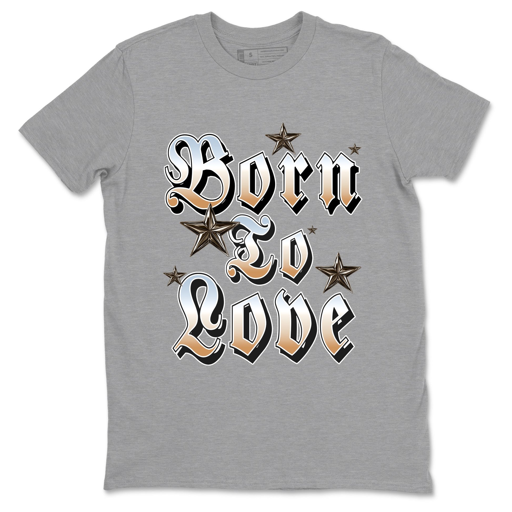 Sneaker match tees – Sneaker Tees To Match Air Jordan 3 Champagne and Oysters Shoes – Born To Love Tee Heather Grey 2