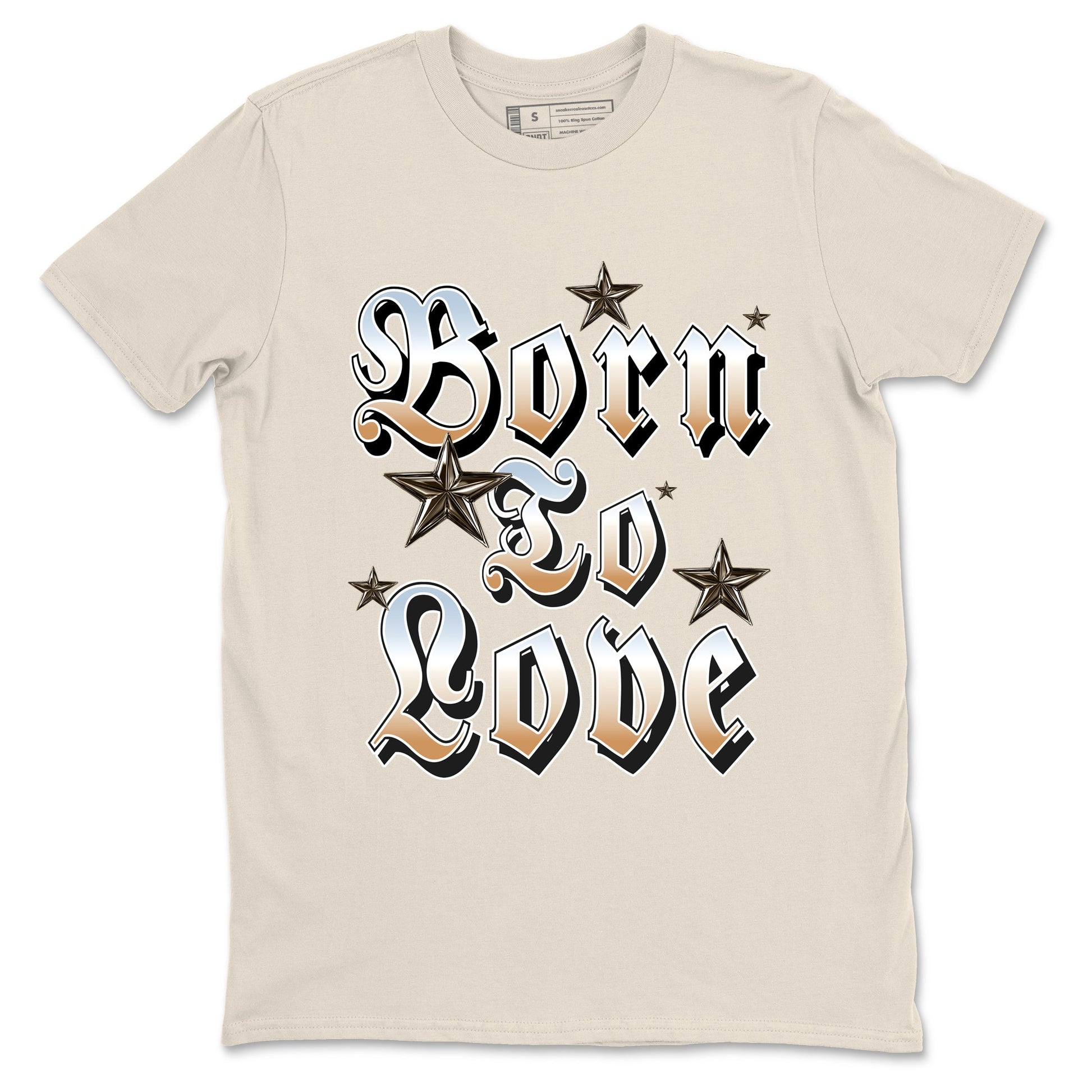 Sneaker match tees – Sneaker Tees To Match Air Jordan 3 Champagne and Oysters Shoes – Born To Love Tee Natural 2