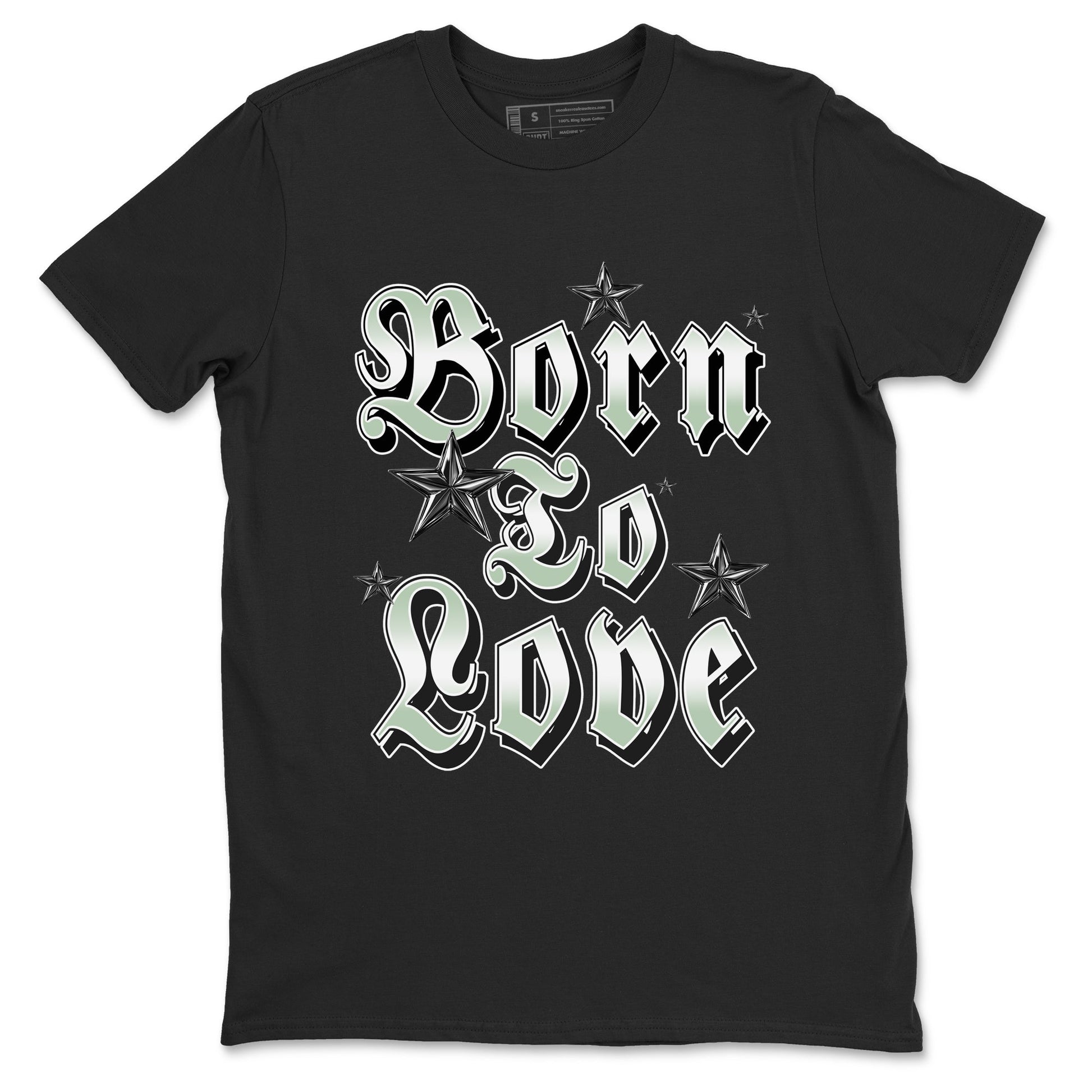 4s Abundance shirts to match jordans Born To Love sneaker match tees Air Jordan 4 Seafoam match shoes to clothes SNRT Sneaker Tees unisex cotton Black 2 shirts