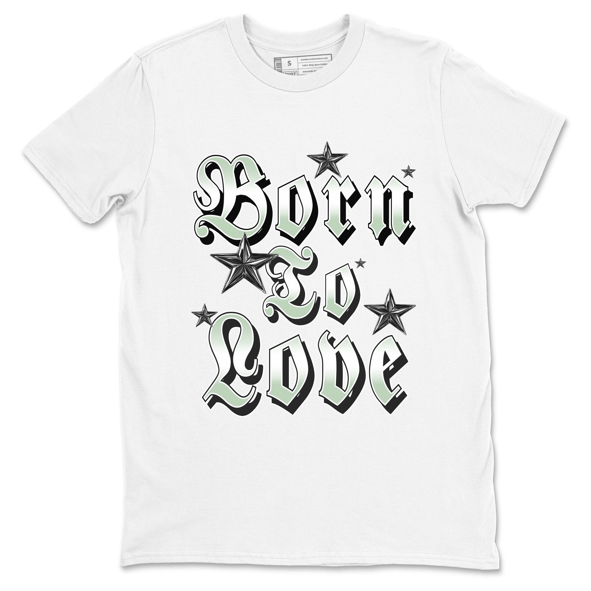 4s Abundance shirts to match jordans Born To Love sneaker match tees Air Jordan 4 Seafoam match shoes to clothes SNRT Sneaker Tees unisex cotton White 2 shirts
