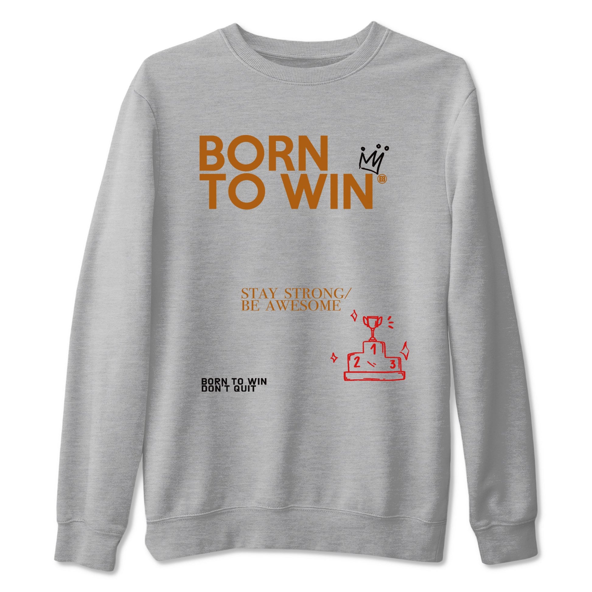 5s Archaeo Brown shirts to match jordans Born To Win sneaker match tees Air Jordan 5 Archaeo Brown SNRT Sneaker Release Tees unisex cotton Heather Grey 2 crew neck shirts
